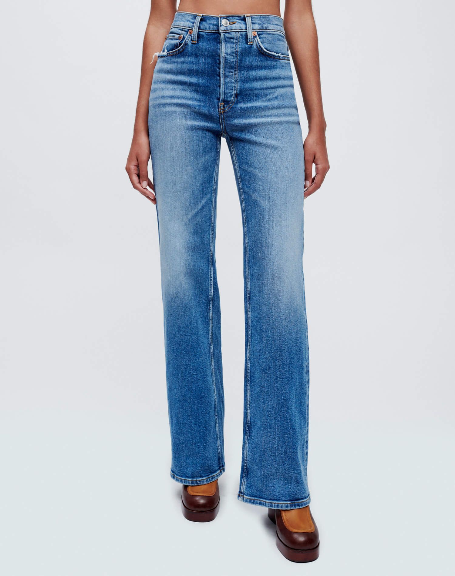 Extra Stretch Ultra High Rise Wide Leg - Indigo Storm sold by Re/Done product image thumbnail 3