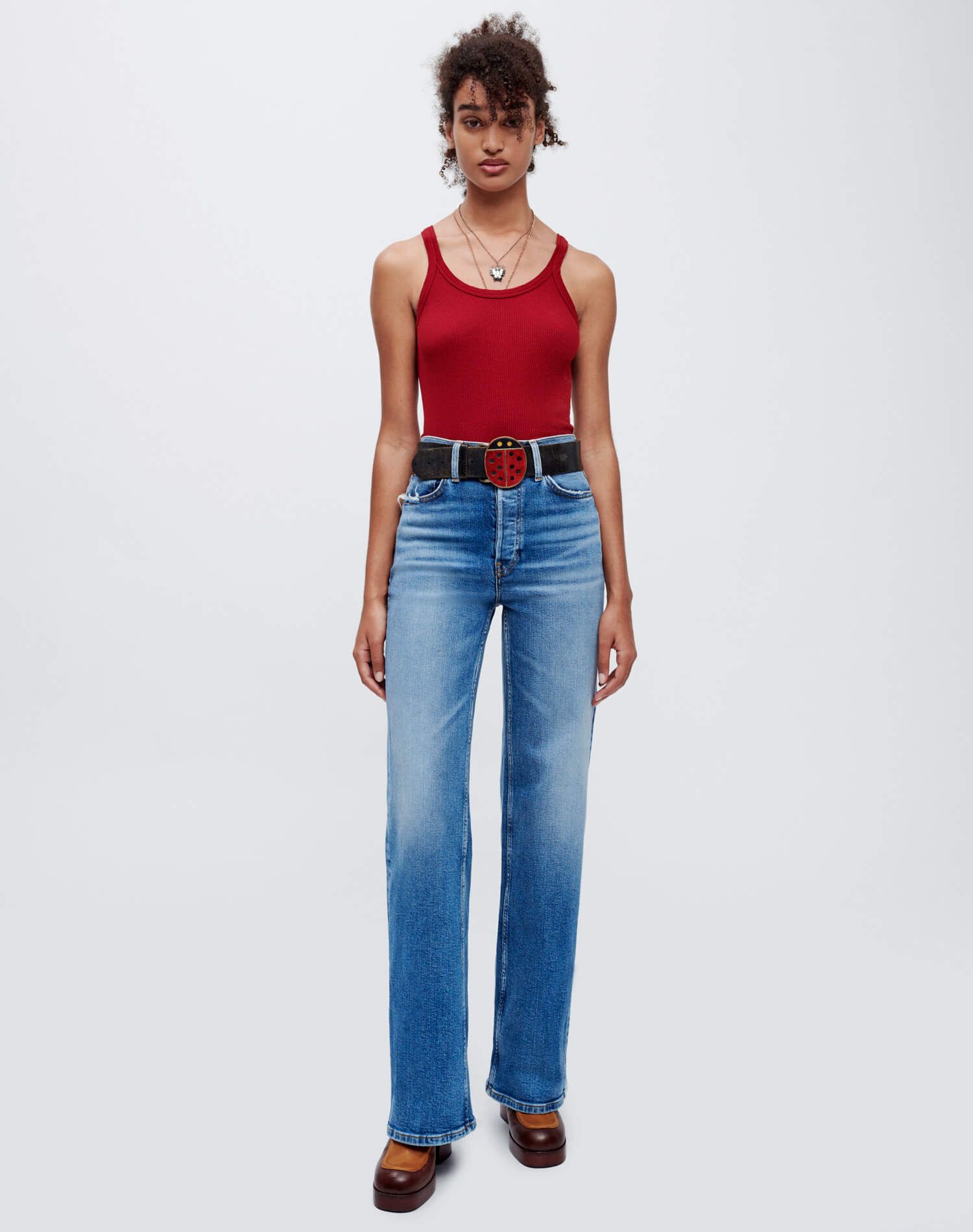 Extra Stretch Ultra High Rise Wide Leg - Indigo Storm sold by Re/Done product image thumbnail 4