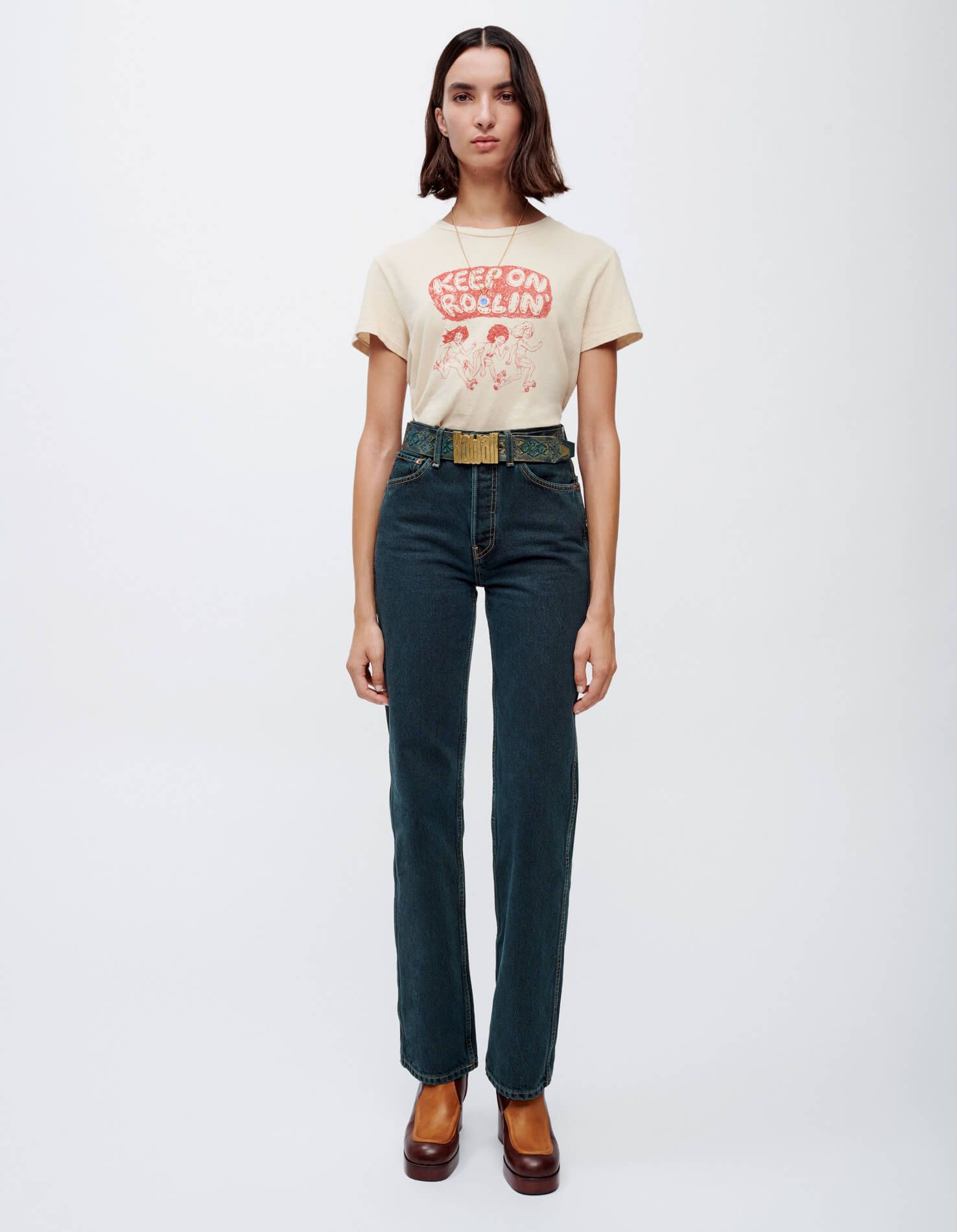 High Rise Loose - Evergreen Dipped sold by Re/Done product image thumbnail 4