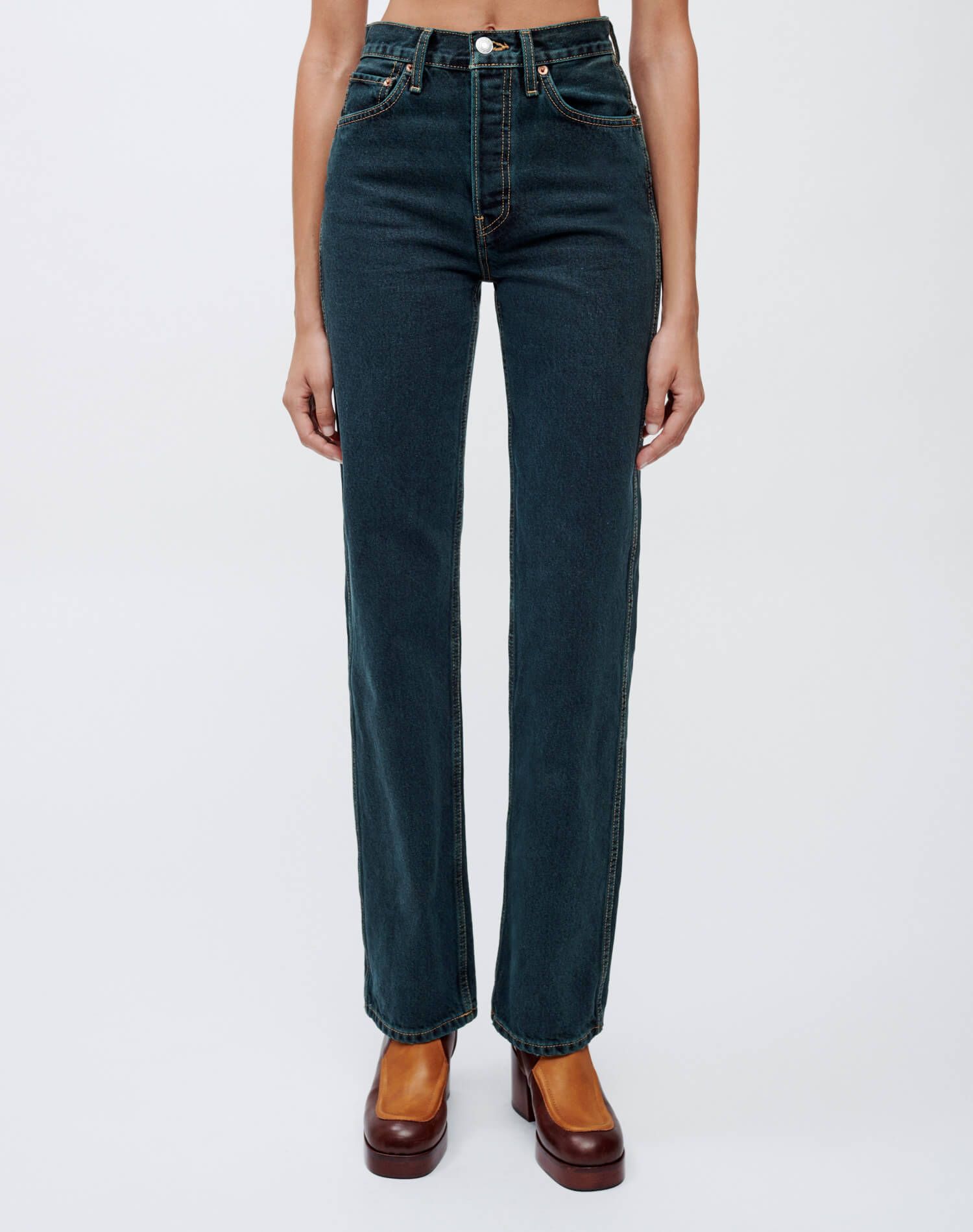 High Rise Loose - Evergreen Dipped sold by Re/Done product image thumbnail 3