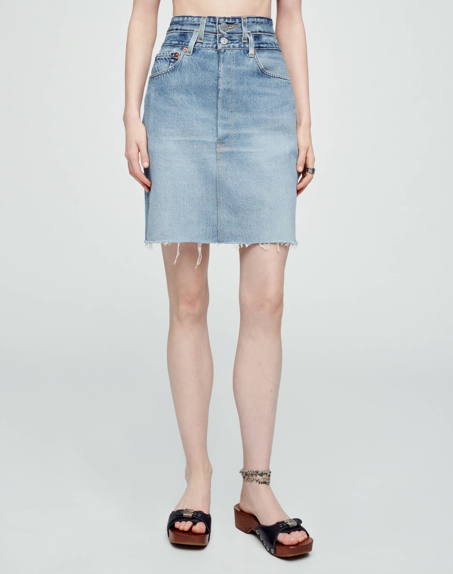 Levi's Double Waisted Pencil Skirt - Indigo sold by Re/Done product image thumbnail 2