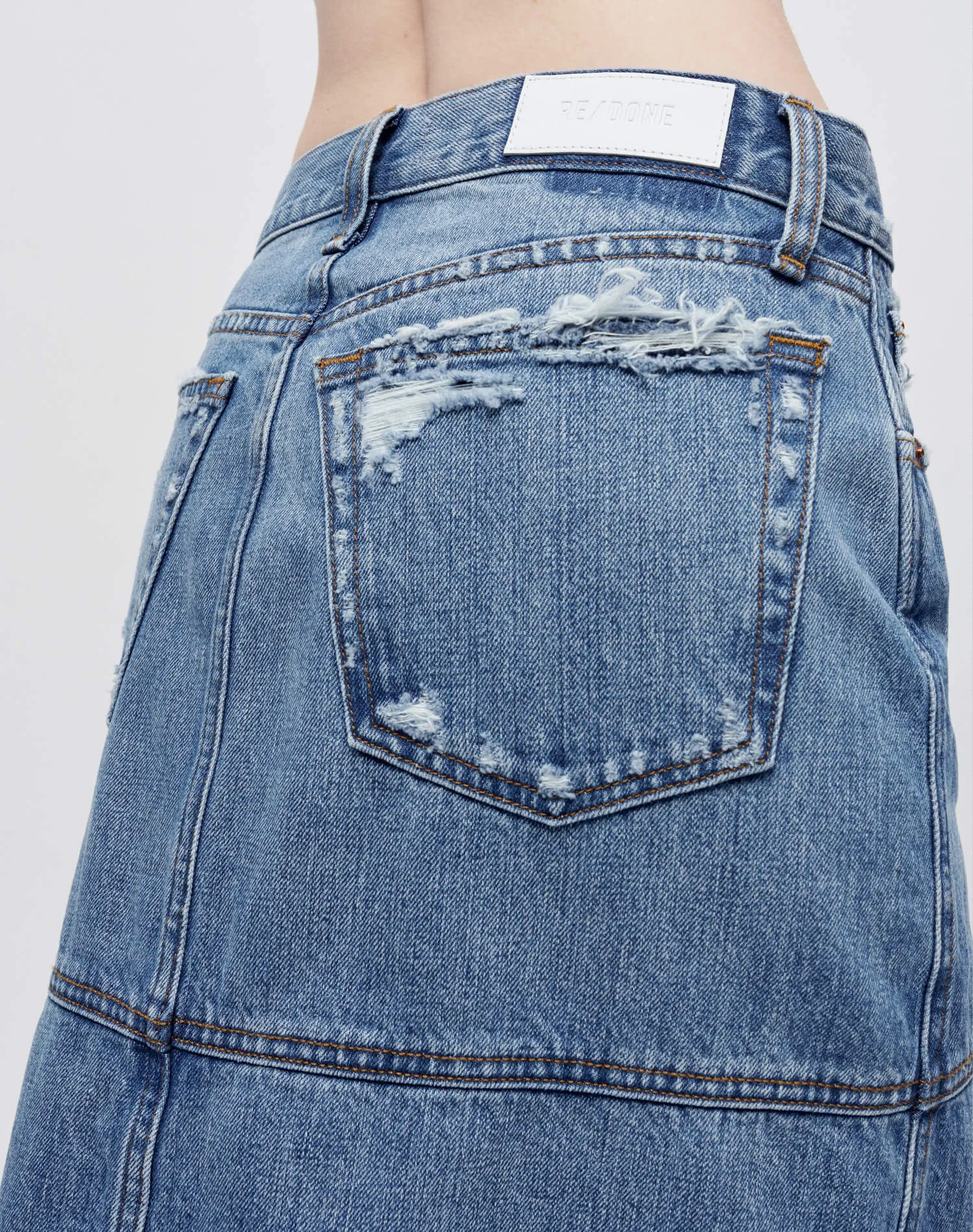 Mid Rise Split Skirt - Minerva Destroy sold by Re/Done product image thumbnail 5