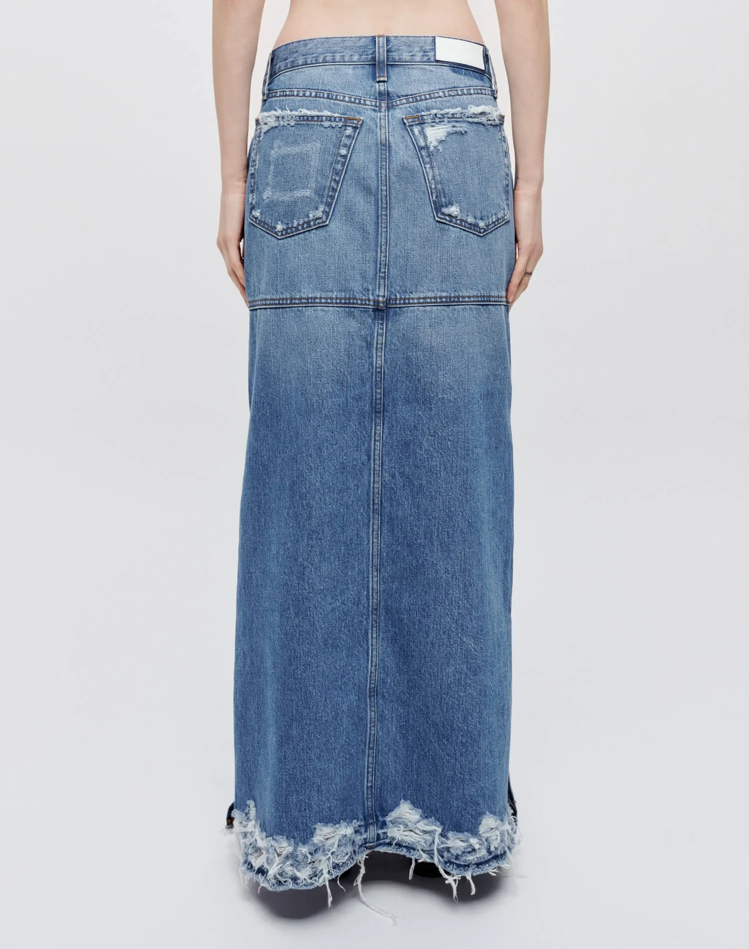 Mid Rise Split Skirt - Minerva Destroy sold by Re/Done product image thumbnail 4