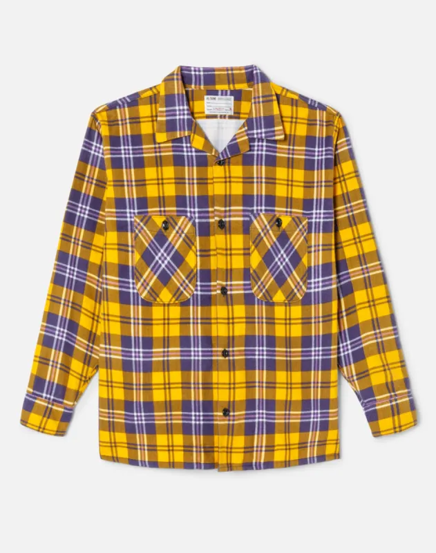 50s Straight Bottom Shirt - Yellow/Purple made by Re/Done
