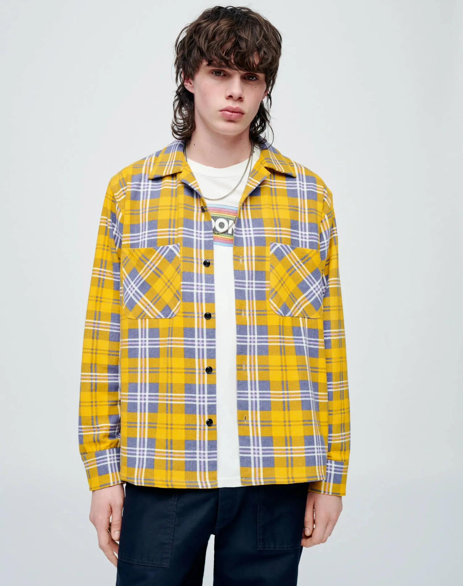 50s Straight Bottom Shirt - Yellow/Purple sold by Re/Done product image thumbnail 3