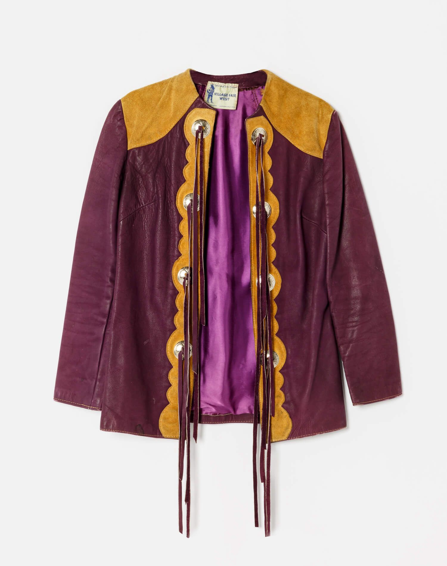 1960s Leather Concho Open Front Jacket - # 5 sold by Re/Done