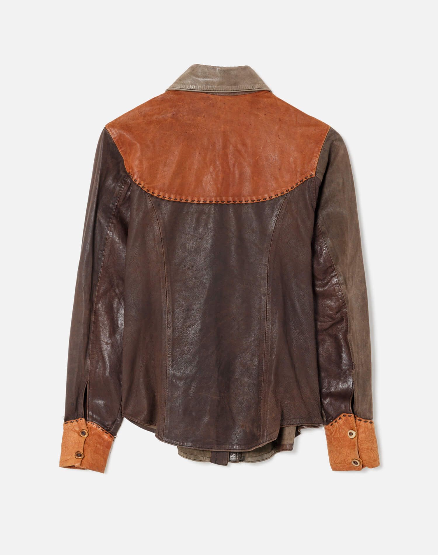 70s Leather Shirt Jacket sold by Re/Done product image thumbnail 2