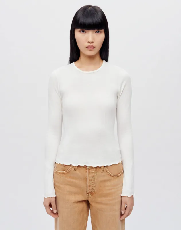 Hanes Crinkle Bell Long Sleeve - Vintage White made by Hanes