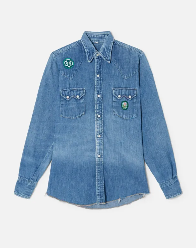 70s Sawtooth Denim Shirt - #28 made by Re/Done