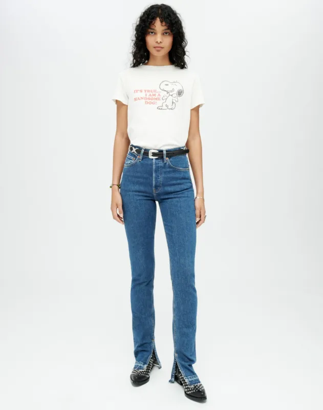 Classic Tee "Snoopy Handsome" - Vintage White sold by Re/Done