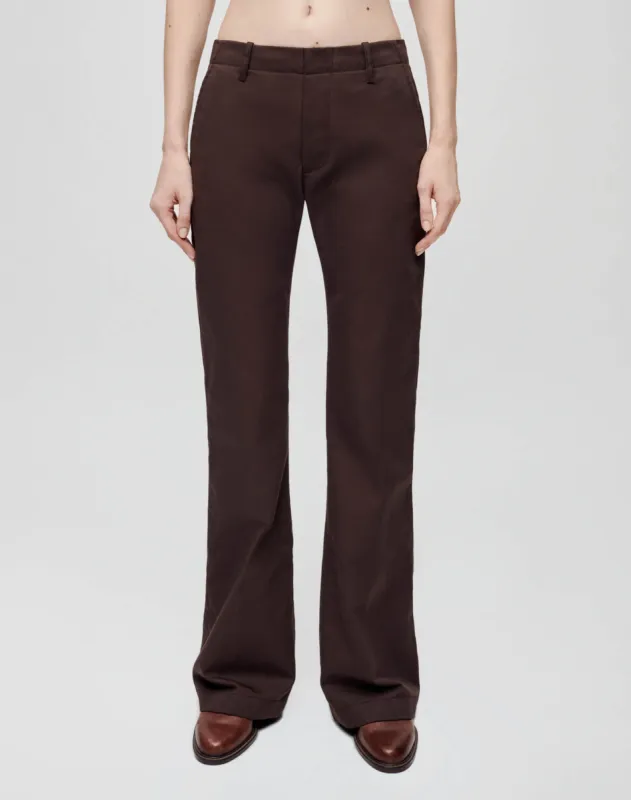 Mid Rise Flared Trouser - Chocolate sold by Re/Done