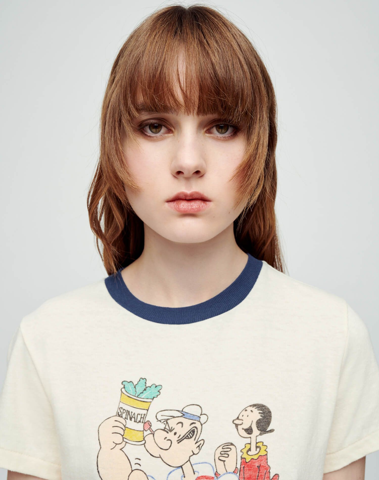 Micro "Popeye" Tee - Vintage Ivory with Midnight sold by Re/Done product image thumbnail 3
