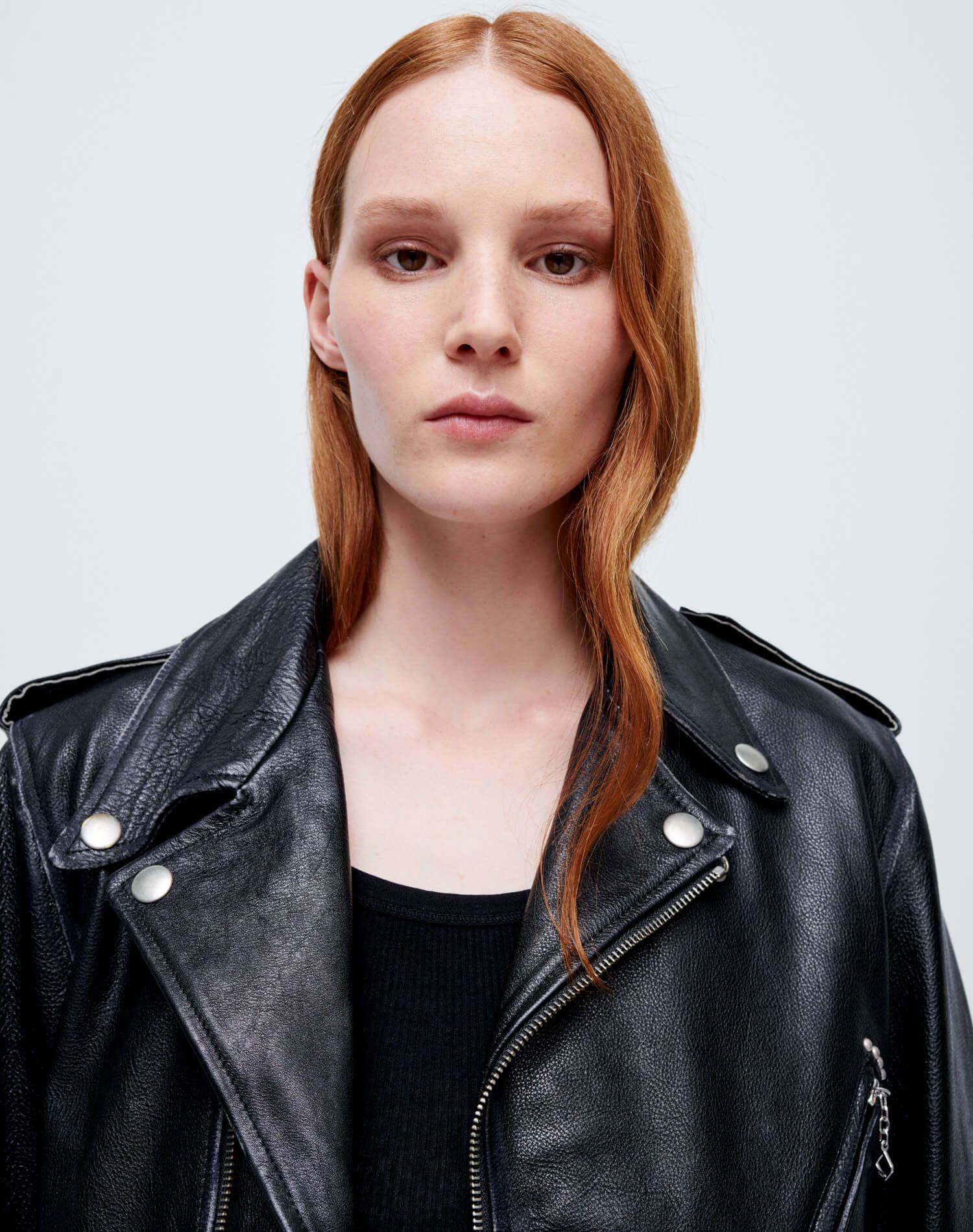 Classic Moto Jacket - Black Leather sold by Re/Done product image thumbnail 3