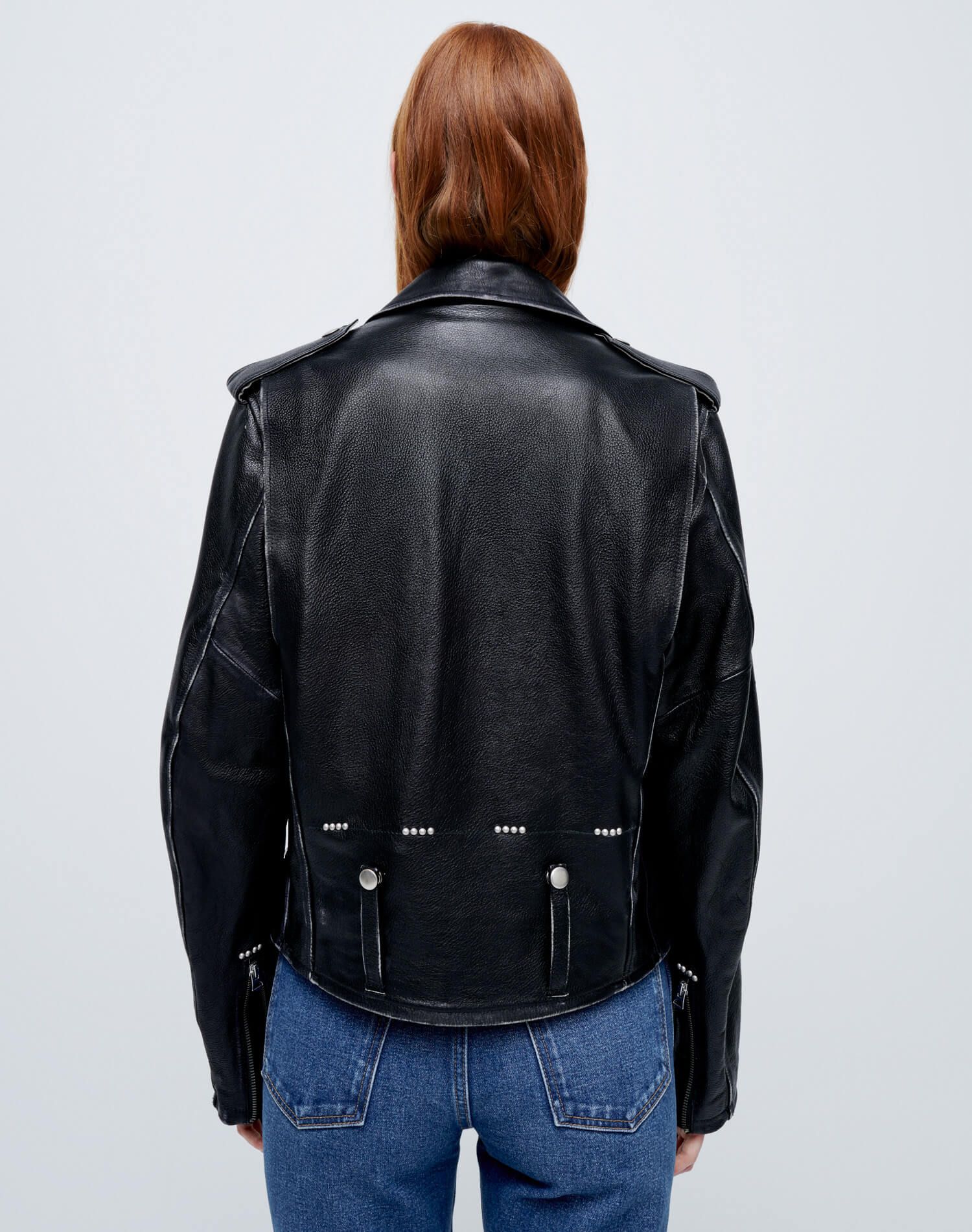 Classic Moto Jacket - Black Leather sold by Re/Done product image thumbnail 5
