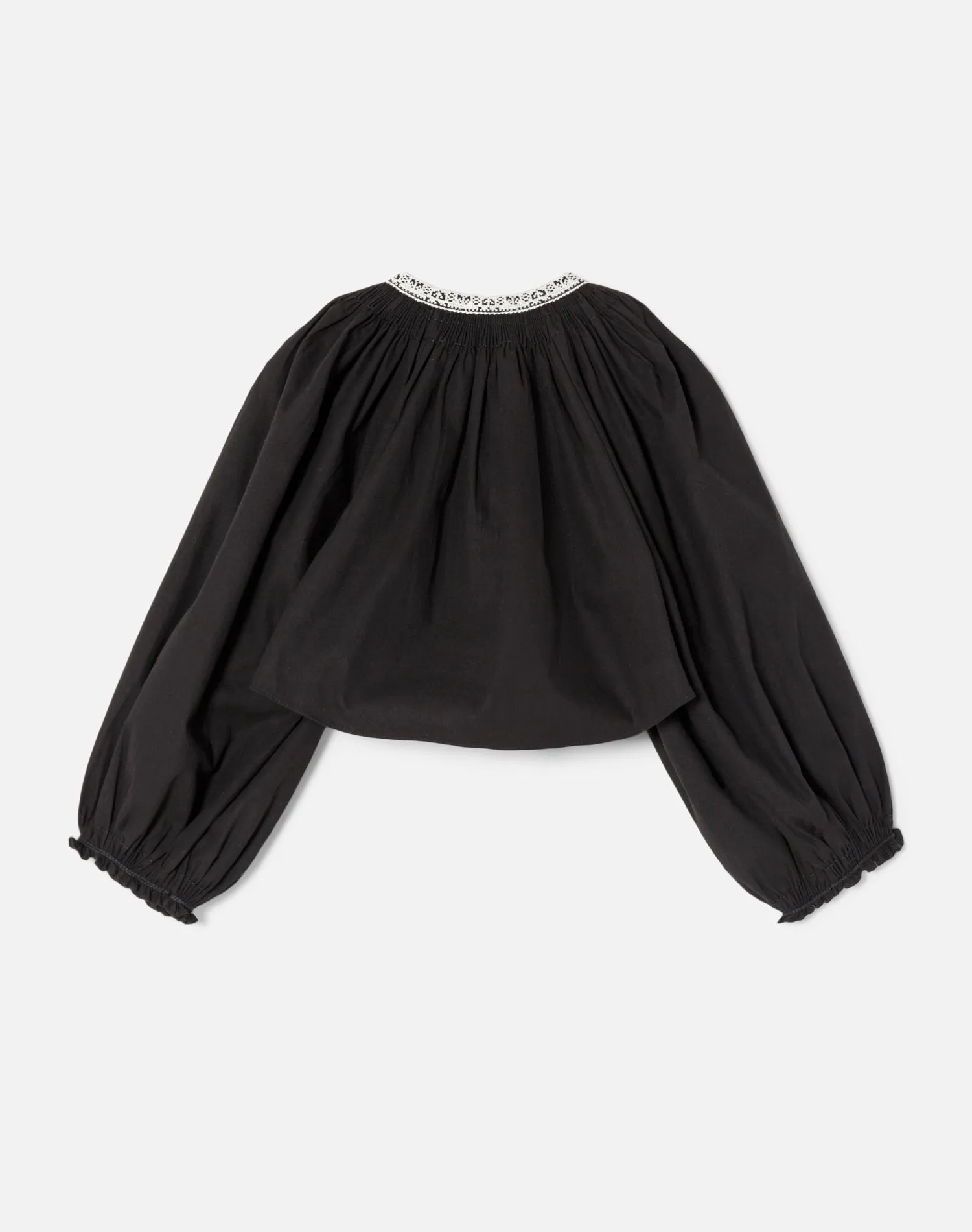 Victorian Cut Off Blouse - Black sold by Re/Done product image thumbnail 2