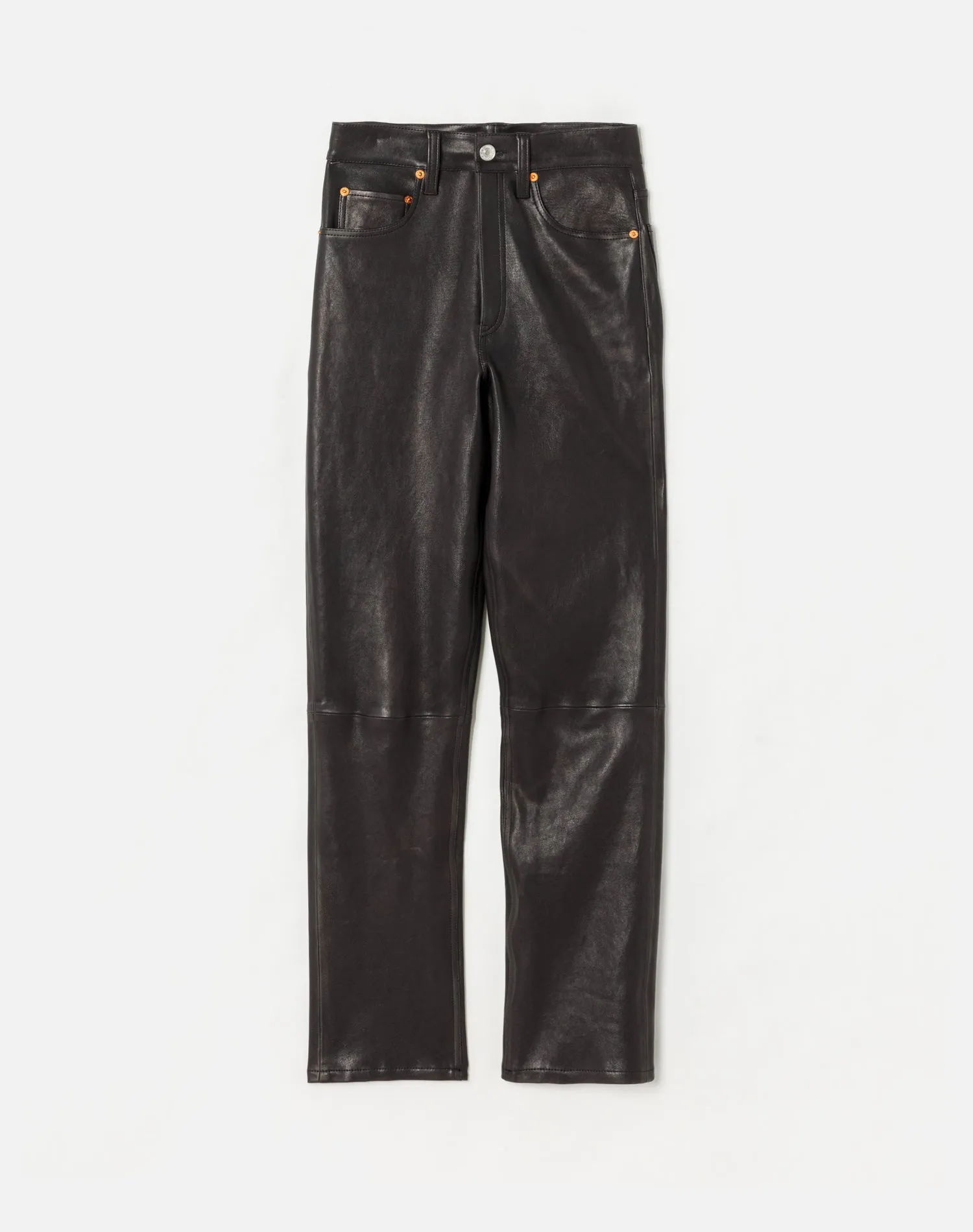 70s Straight - Black Leather sold by Re/Done
