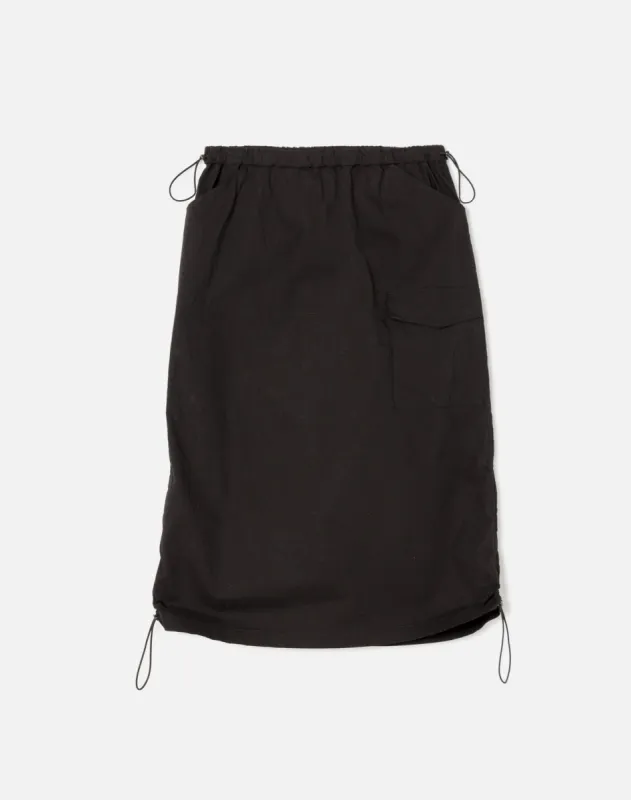 Crinkle Parachute Skirt - Black sold by Re/Done