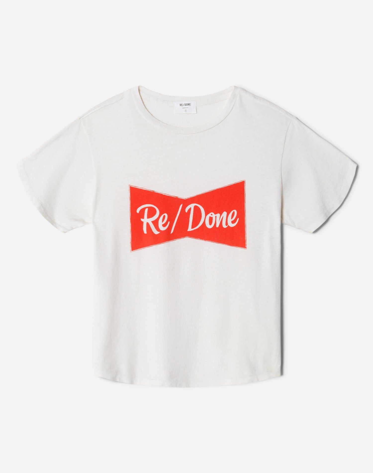 Classic "Ribbon" Graphic Tee - Vintage White sold by Re/Done