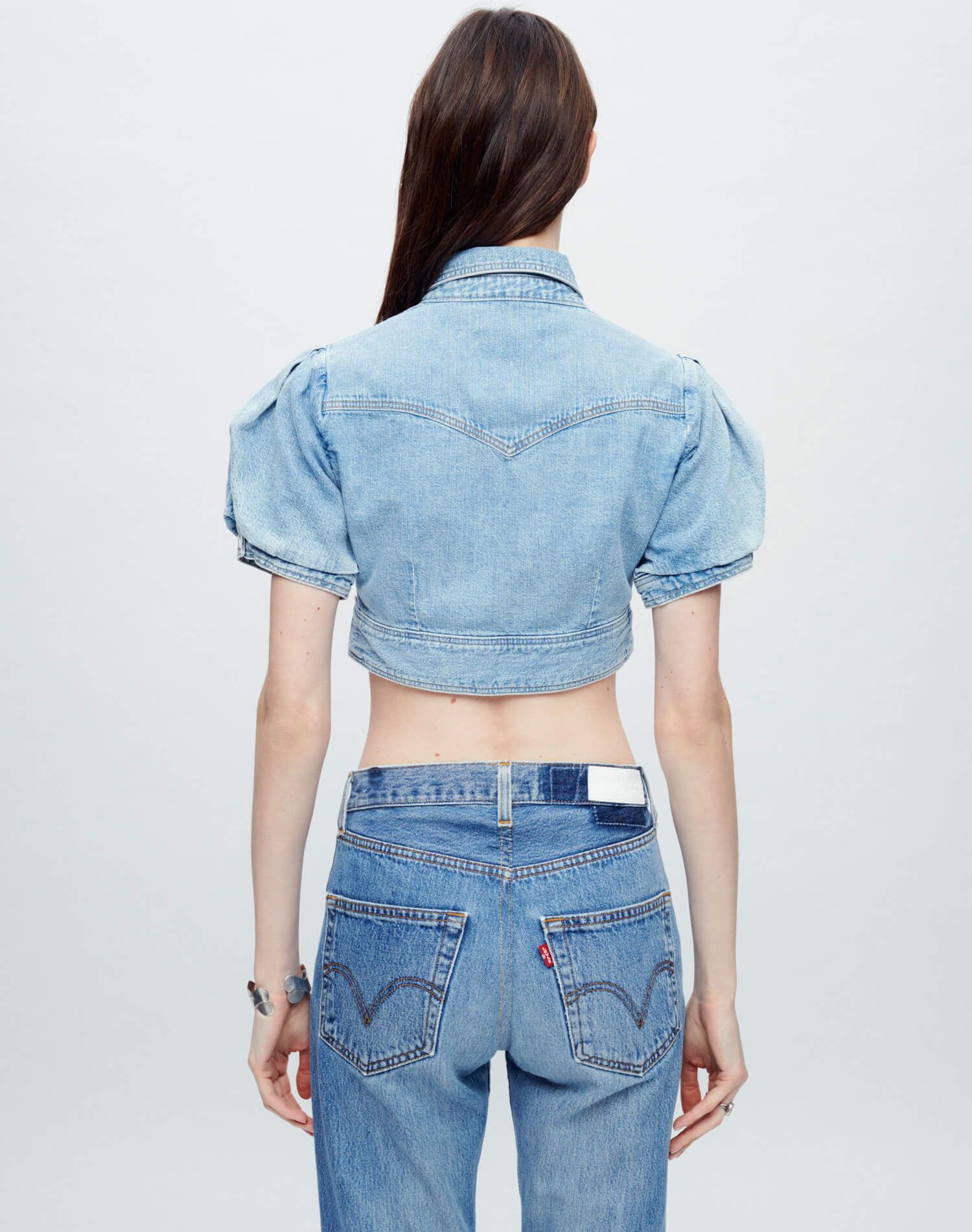 Midriff Top - Blue Mist sold by Re/Done product image thumbnail 3