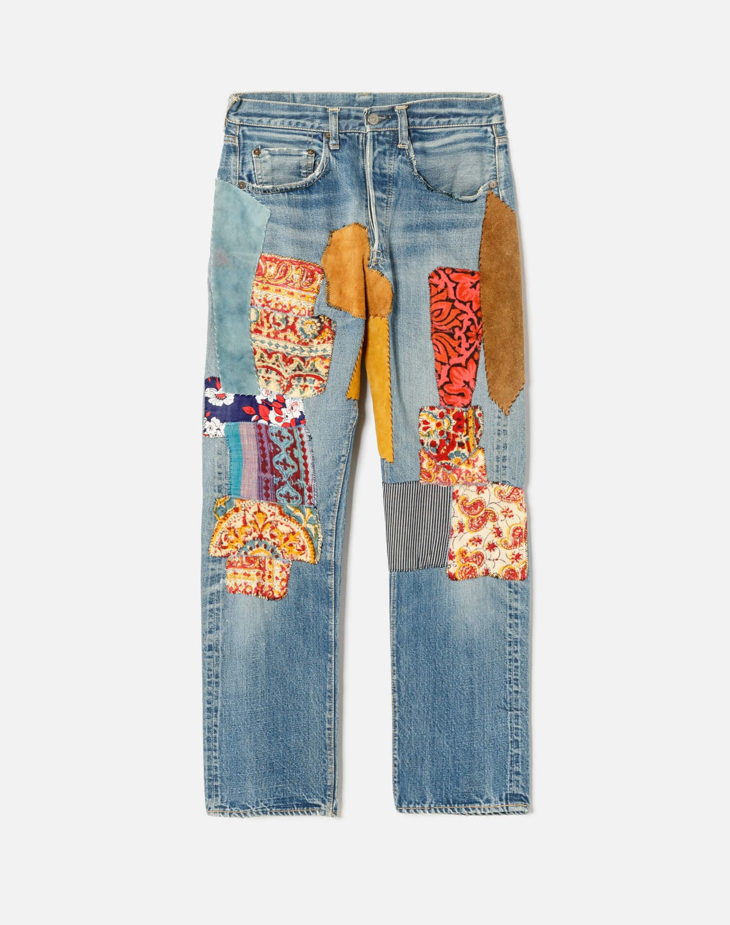 1950s Vintage Levi's 501 Redline Selvedge Patchwork Jean Size 26 - #142 sold by Re/Done