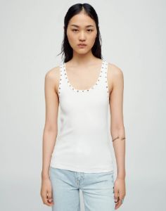 Eyelet Tank - Ivory sold by Re/Done