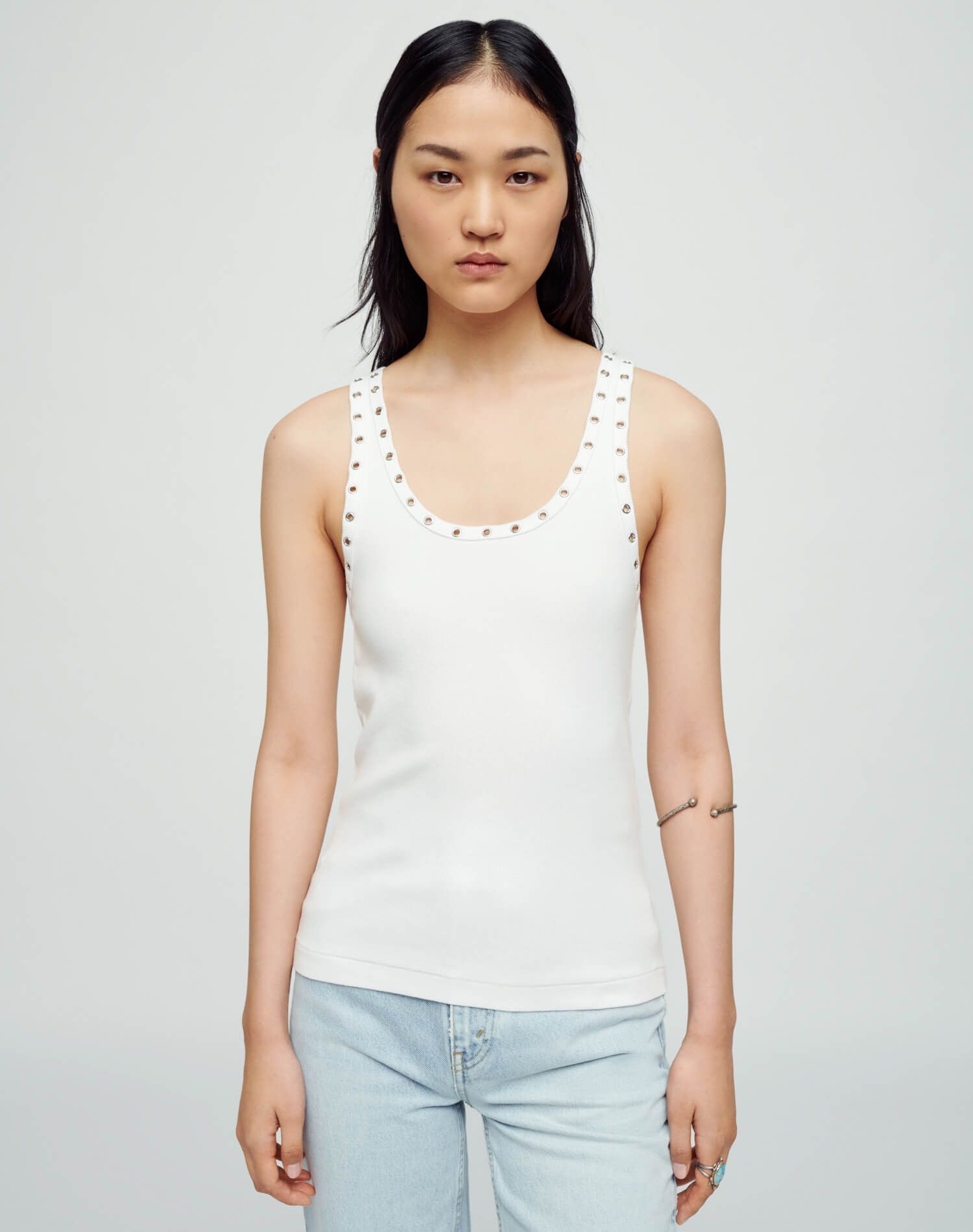 Eyelet Tank - Ivory sold by Re/Done product image thumbnail 2