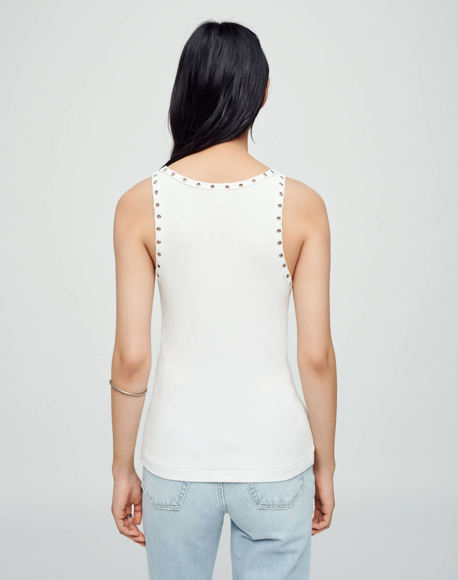 Eyelet Tank - Ivory sold by Re/Done product image thumbnail 5