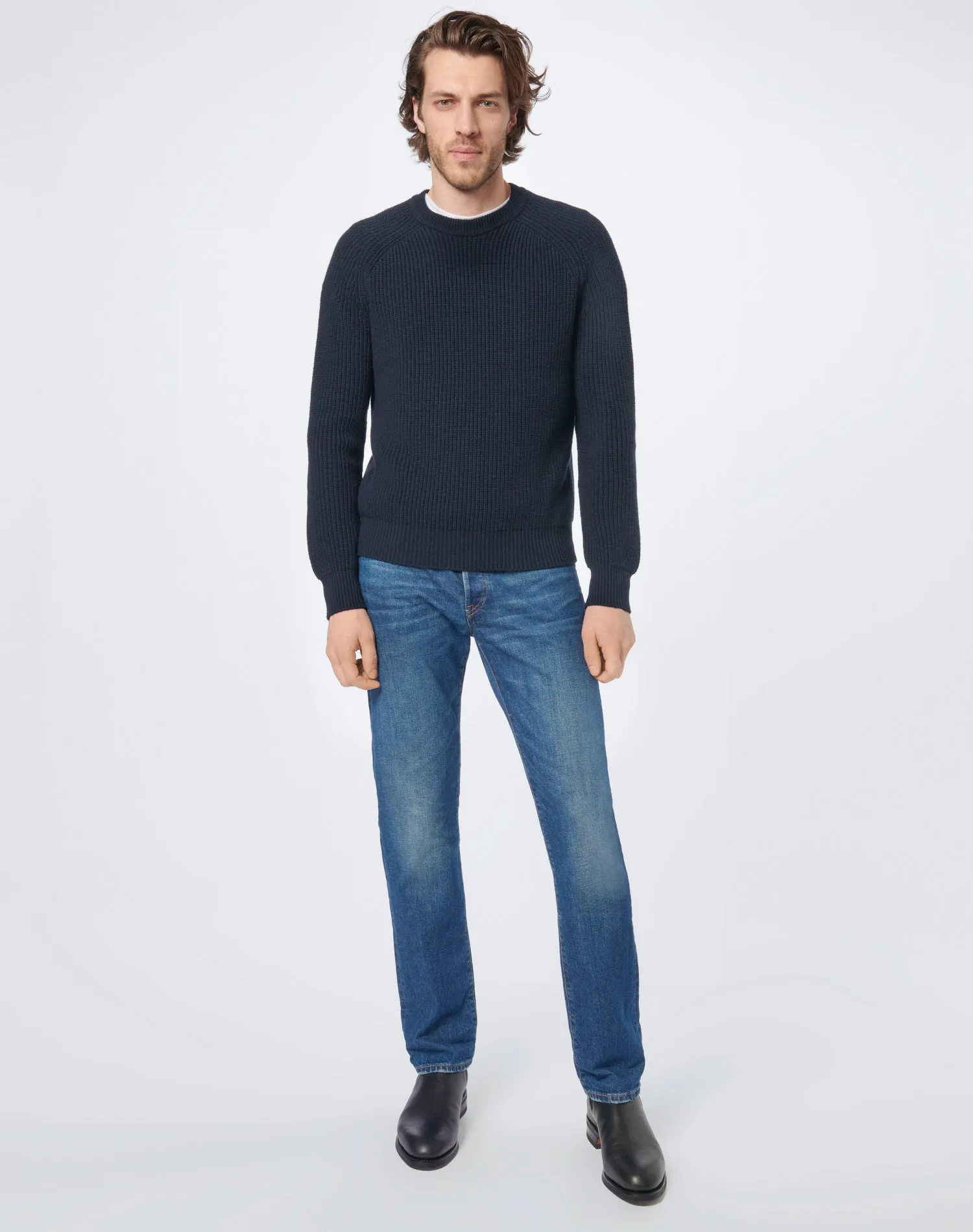 60s Fisherman Crewneck - Navy sold by Re/Done product image thumbnail 4