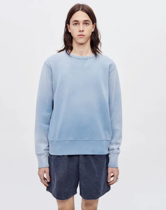 Locker Sweatshirt - Sun Faded Dusty Blue made by Re/Done