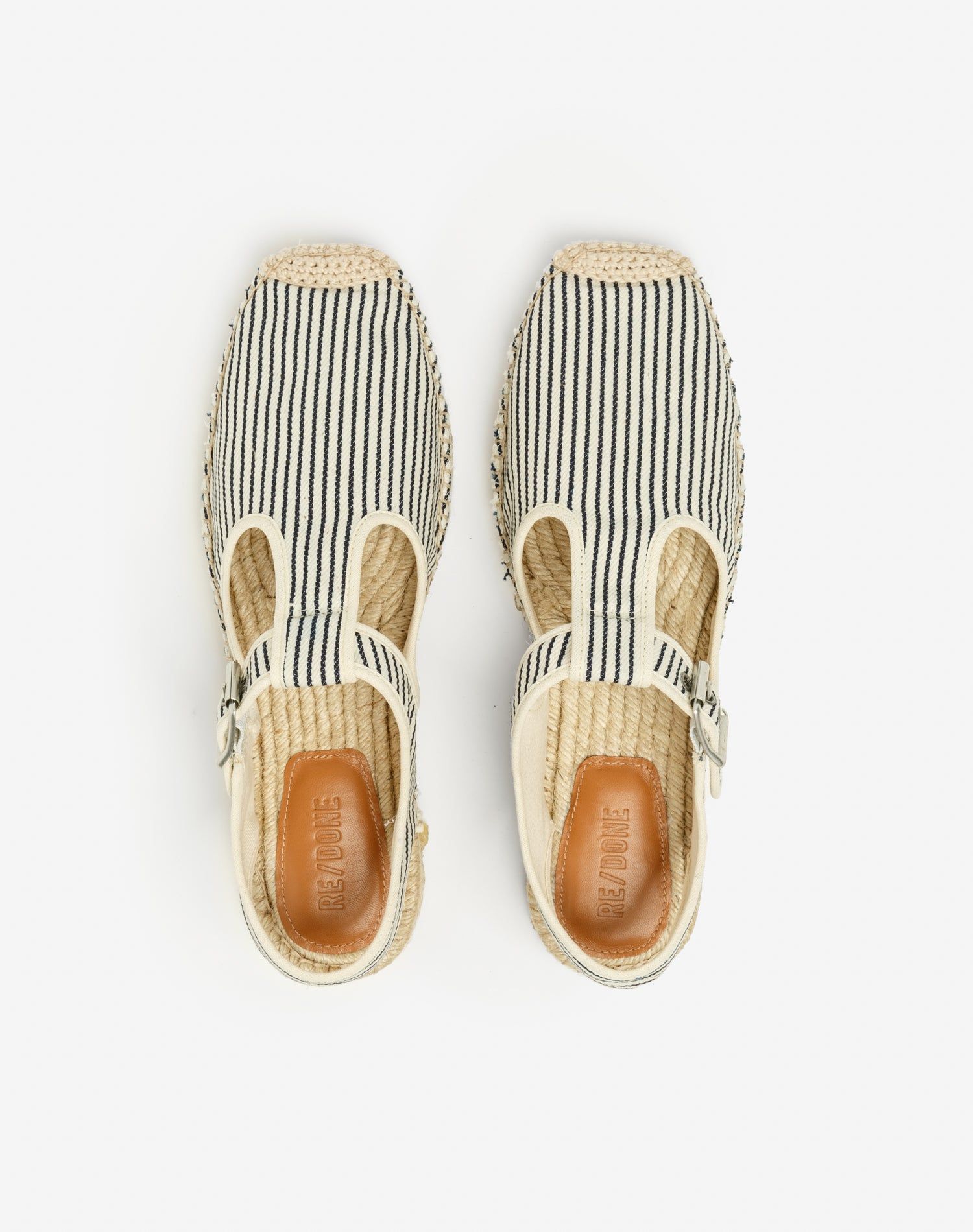 70s T Strap Espadrilles - Railroad Stripe sold by Re/Done product image thumbnail 2