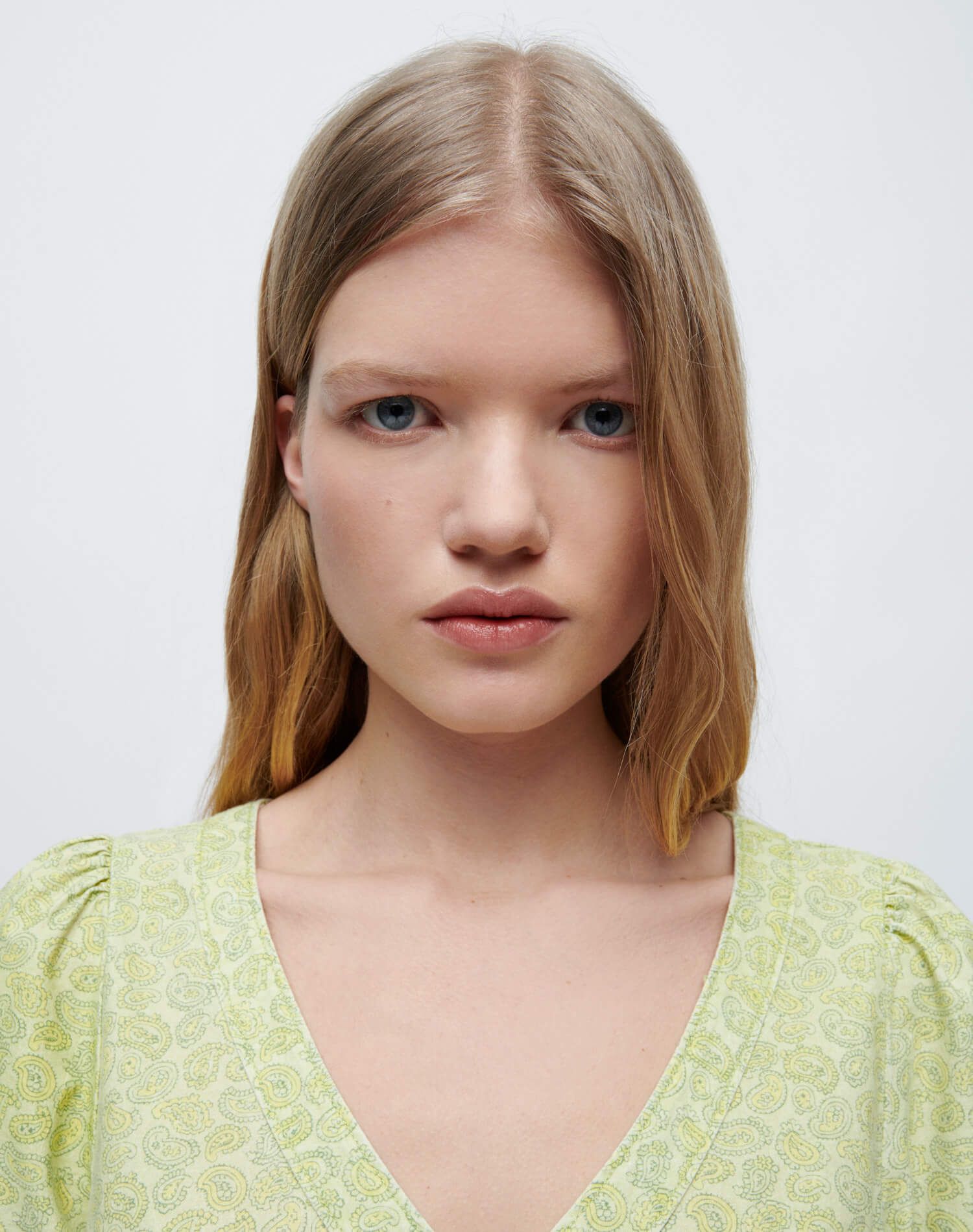 70s V Neck Babydoll Dress - Citrus Paisley sold by Re/Done product image thumbnail 5