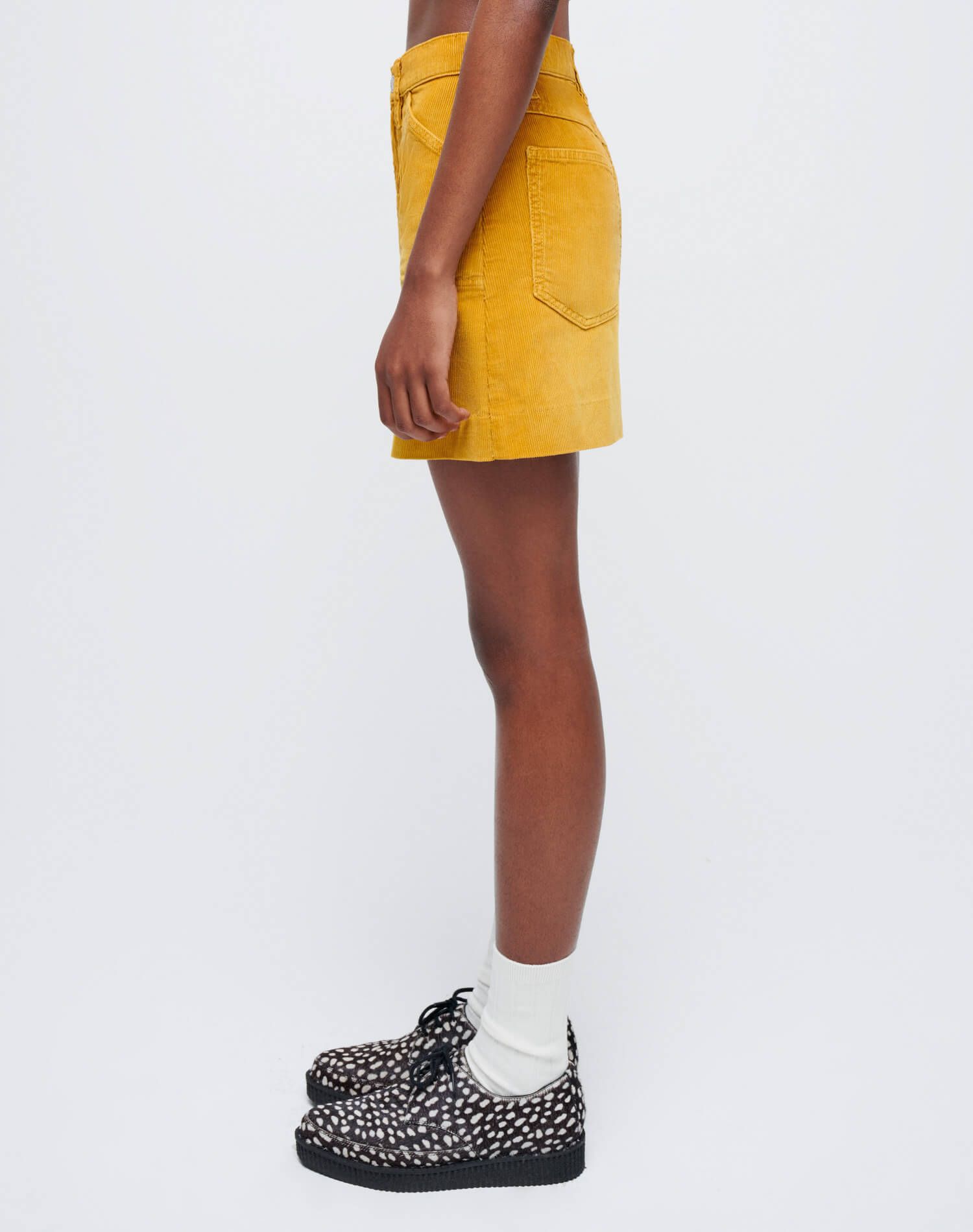 70s Corduroy Pocket Mini Skirt - Worn In Mustard sold by Re/Done product image thumbnail 3