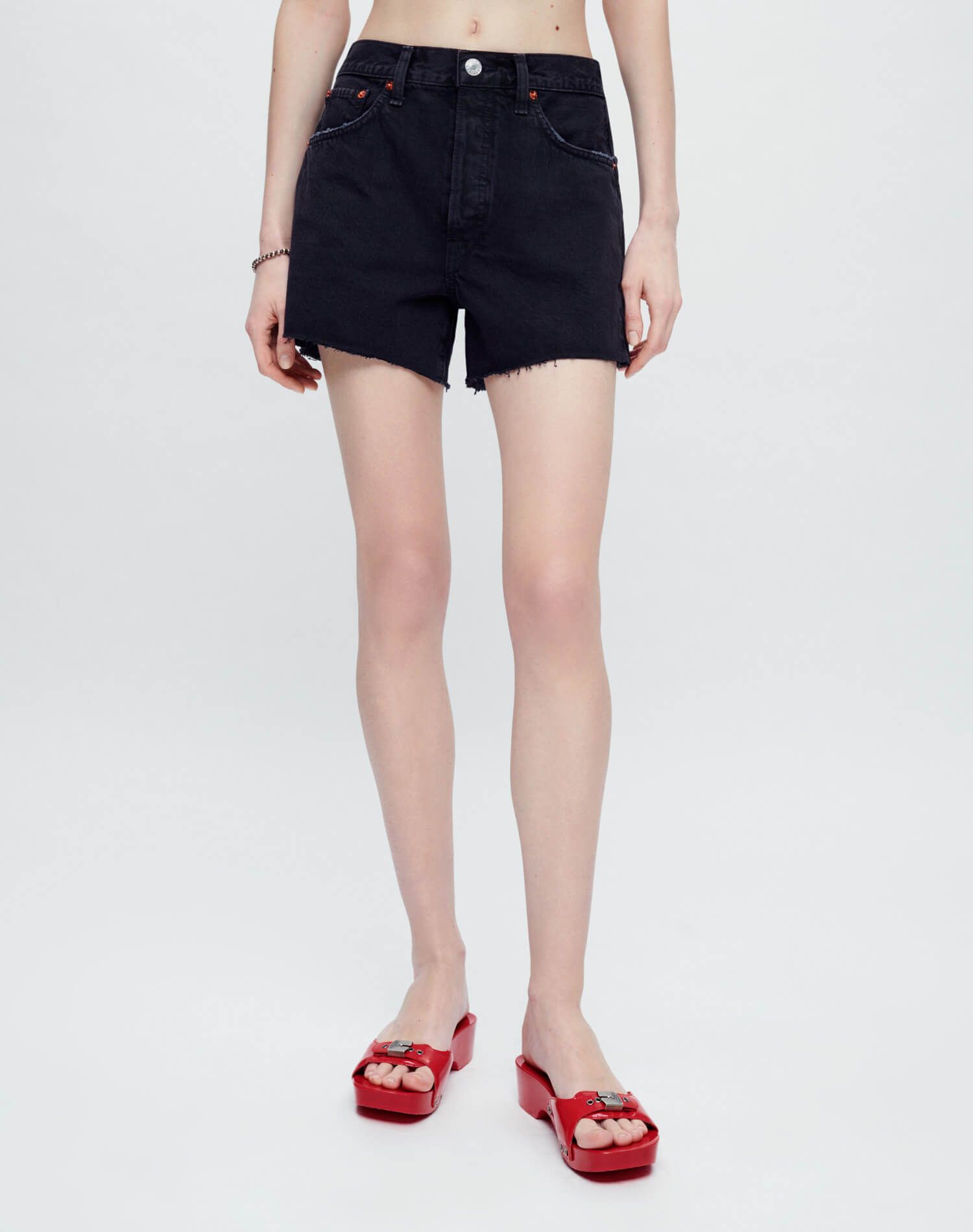 90s Low Slung Short - Washed Black sold by Re/Done product image thumbnail 2