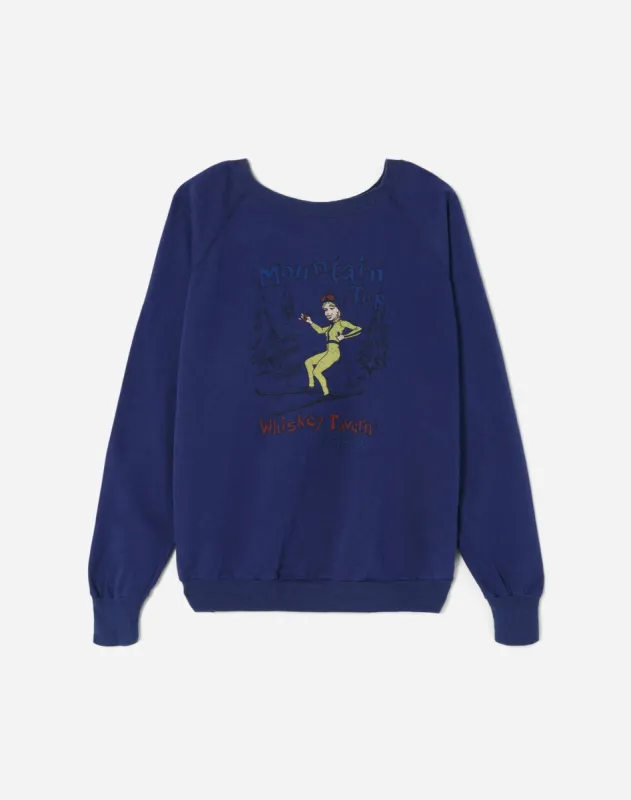 Upcycled "Aspen" Sweatshirt - Navy sold by Re/Done