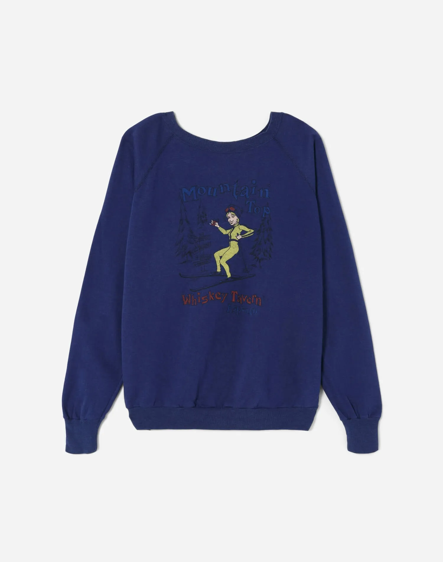 Upcycled "Aspen" Sweatshirt - Navy sold by Re/Done