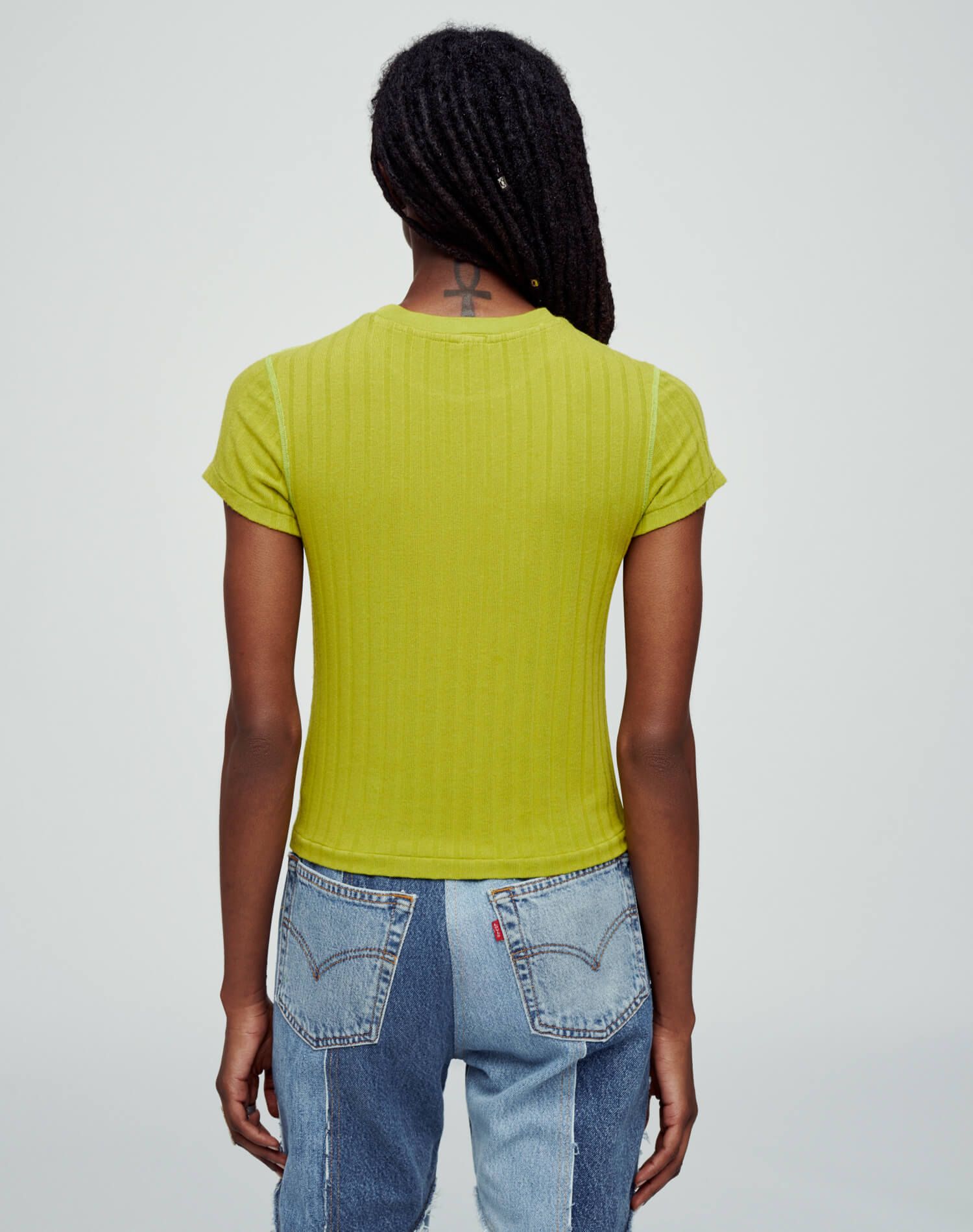 Hemp Rib Baby Tee - Wasabi sold by Re/Done product image thumbnail 6