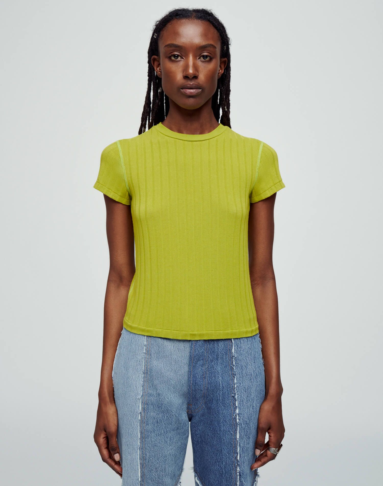 Hemp Rib Baby Tee - Wasabi sold by Re/Done product image thumbnail 4