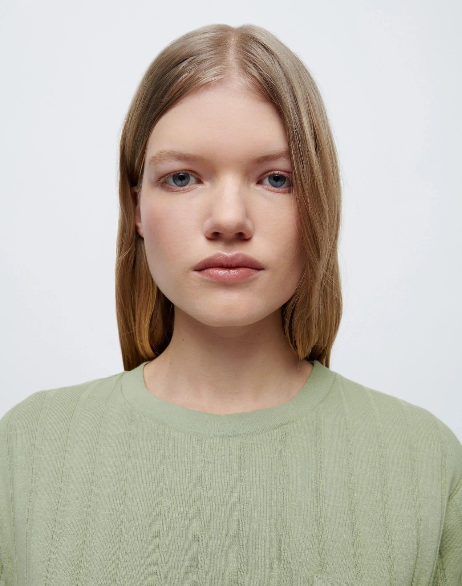 90s Variegated Rib Tee - Sage sold by Re/Done product image thumbnail 3