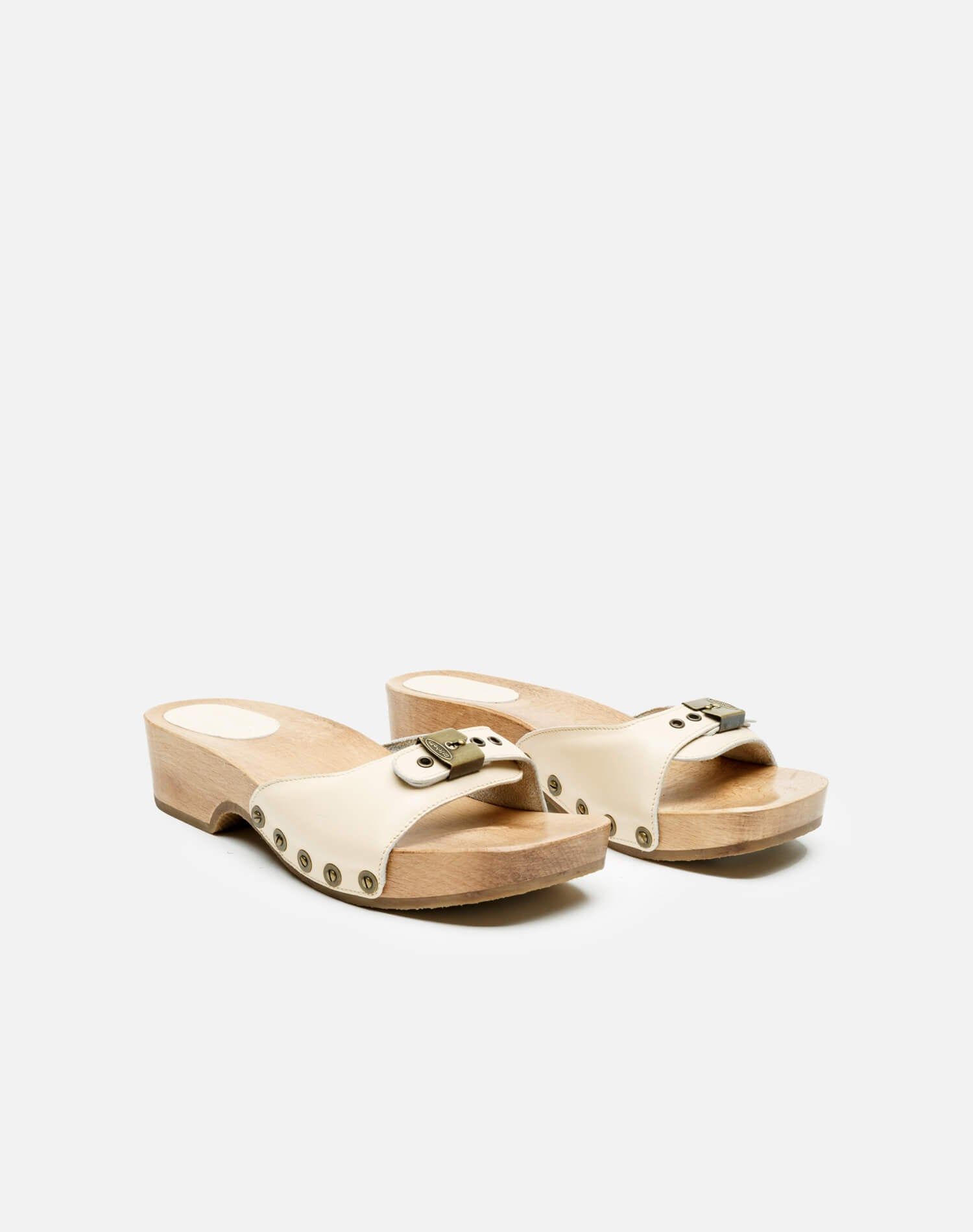 Dr. Scholl's Clog Sandal - Cream Leather sold by Re/Done product image thumbnail 2