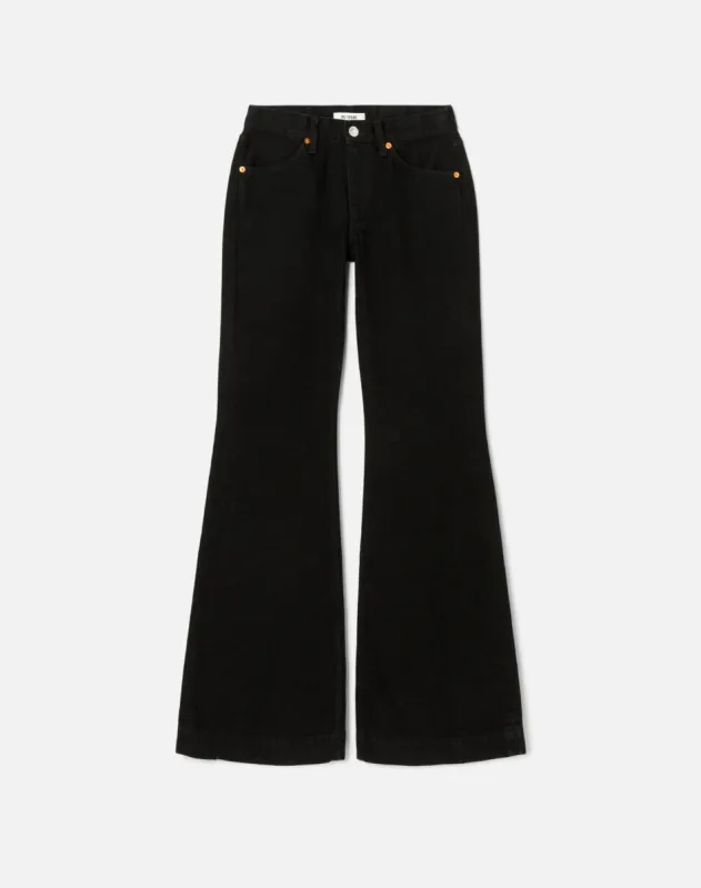 70s Low Rise Bell Bottom - Black sold by Re/Done