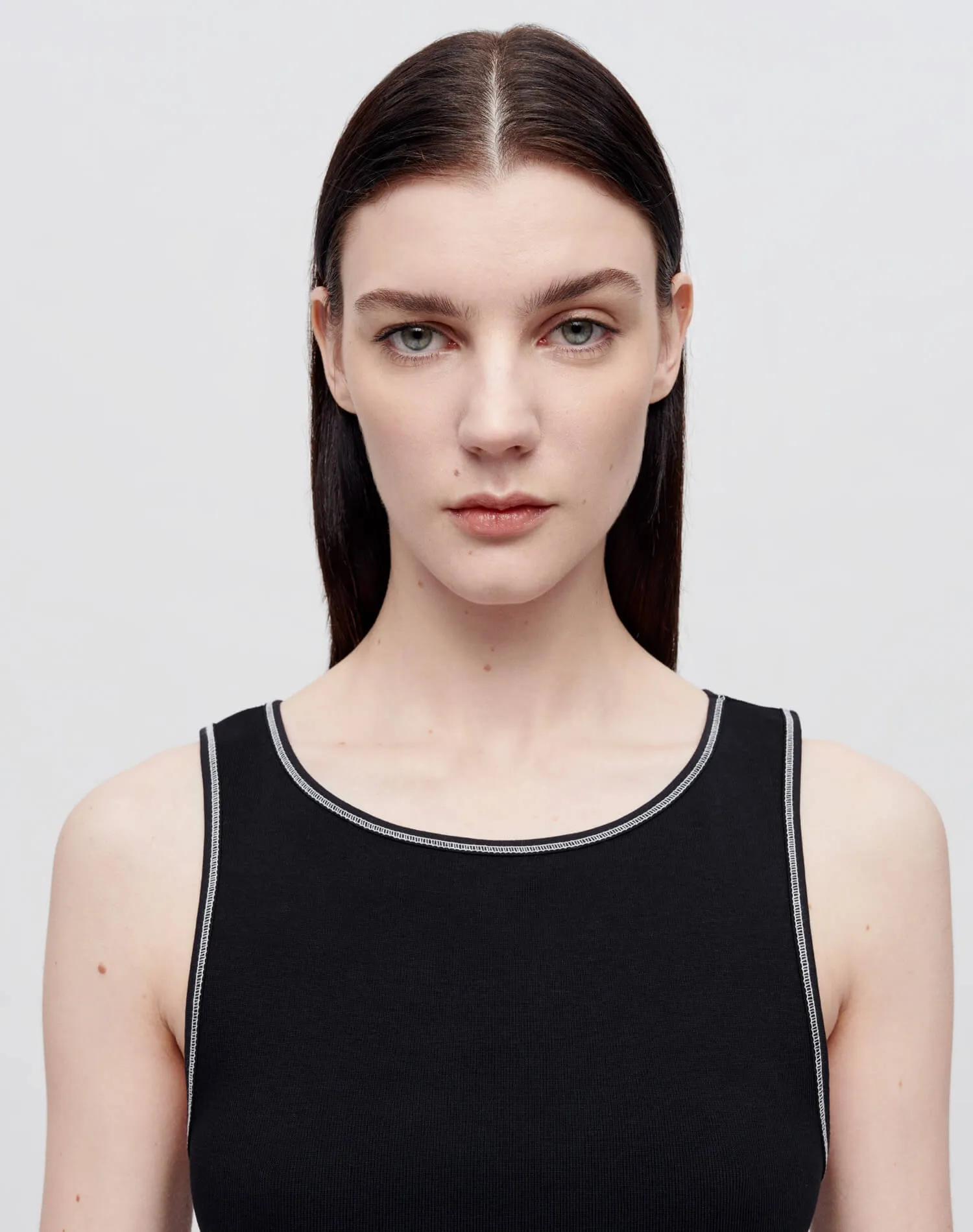 Sporty Contrast Dress - Black With White sold by Re/Done product image thumbnail 3