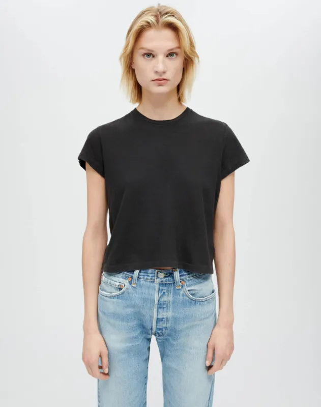 Hanes 1950s Boxy Tee - Washed Black sold by Re/Done