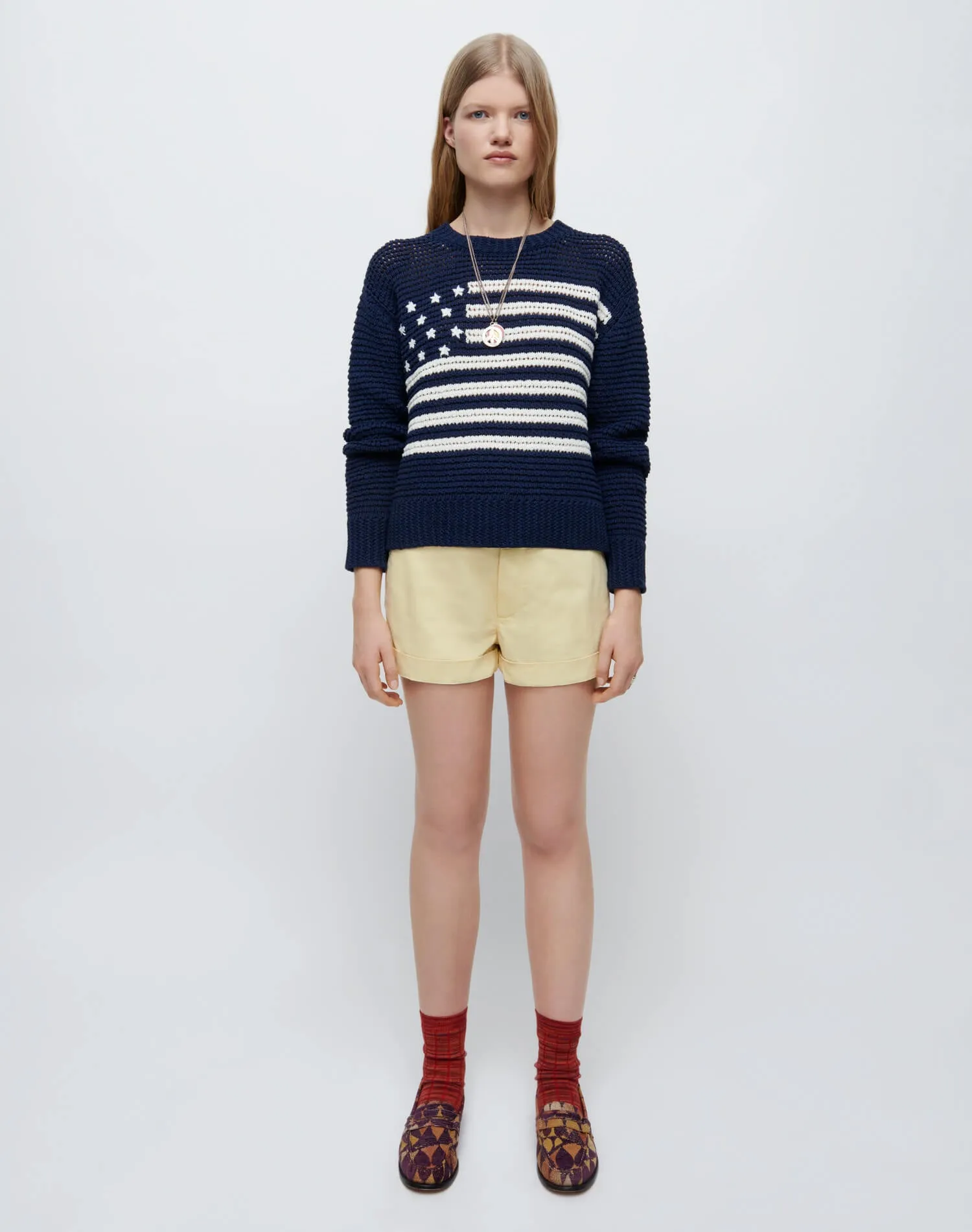 90s Trouser Shorts - Washed Buttercream sold by Re/Done product image thumbnail 4