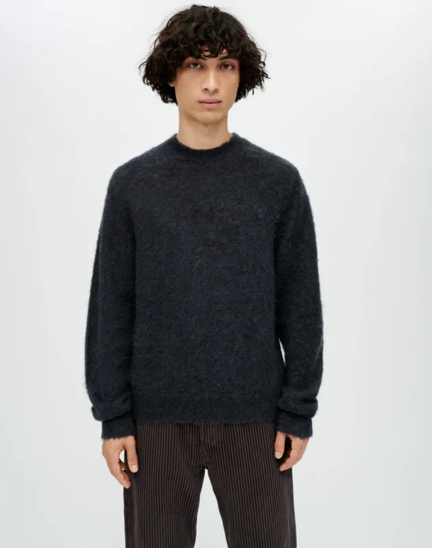Classic Crew Sweater - Mineral Black made by Re/Done