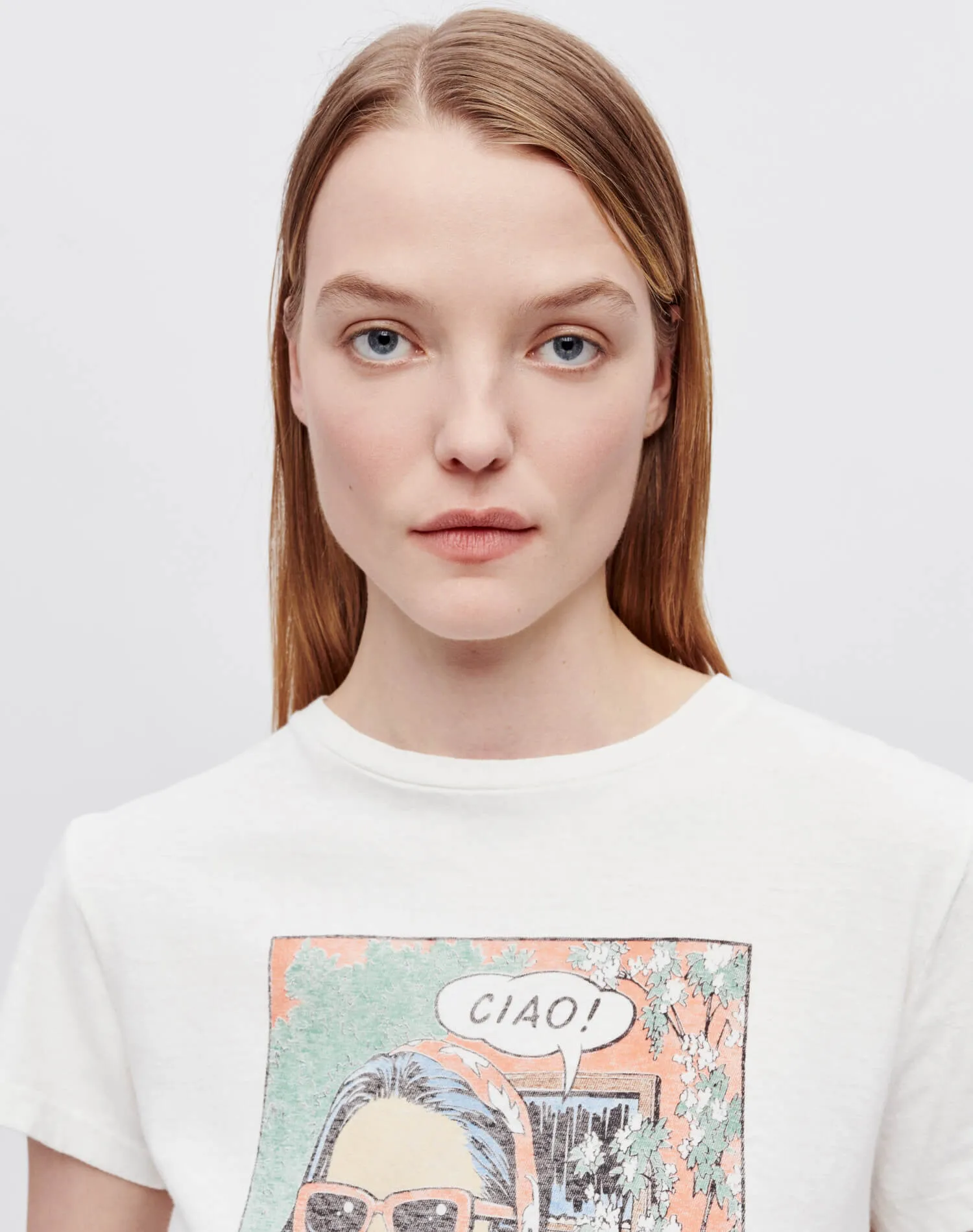 Classic "Ciao Tee" - Vintage White sold by Re/Done product image thumbnail 3