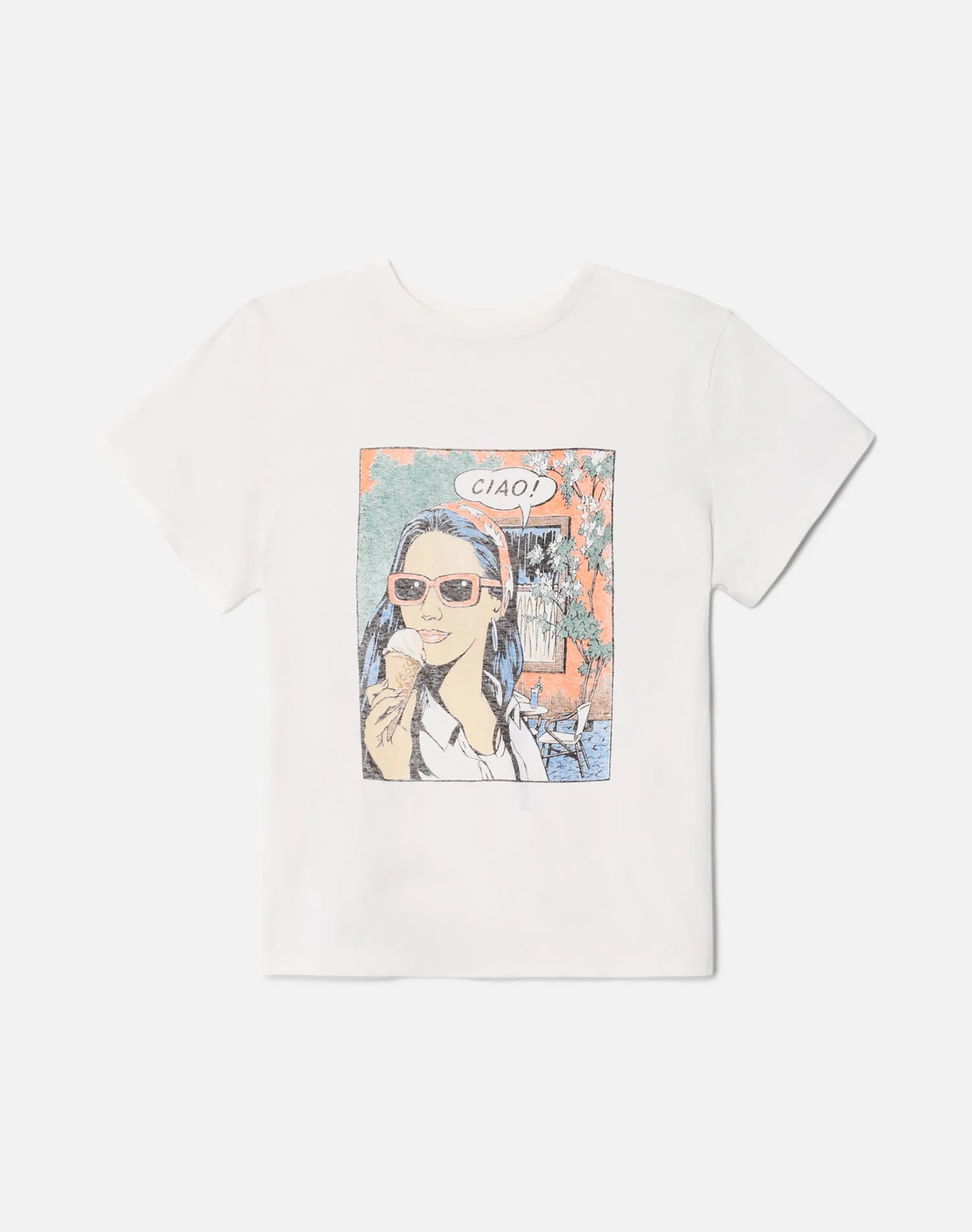 Classic "Ciao Tee" - Vintage White sold by Re/Done product image thumbnail 5