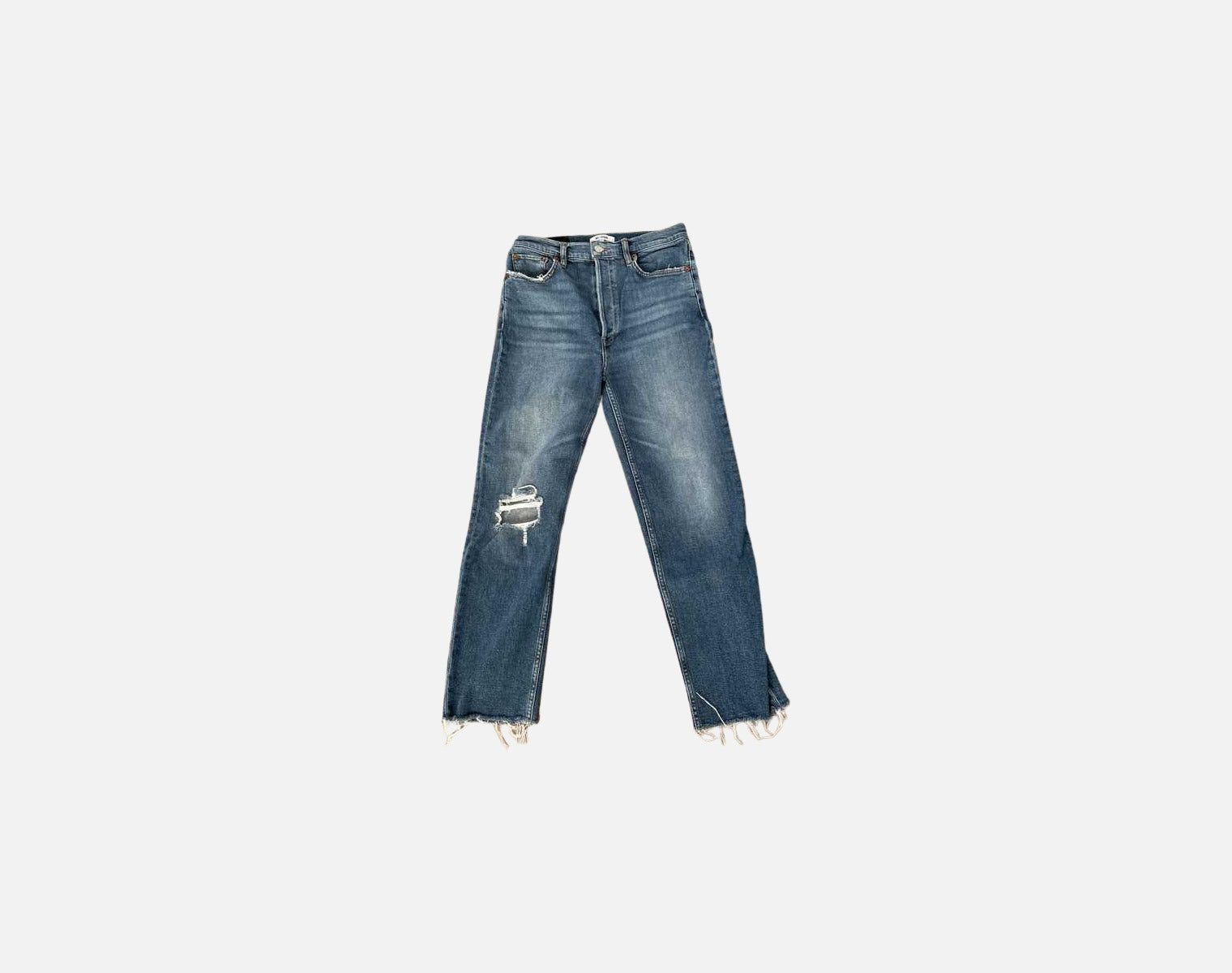 Comfort Stretch Ultra High Rise Stove Pipe - Vintage Indigo Destroy sold by Re/Done product image thumbnail 3