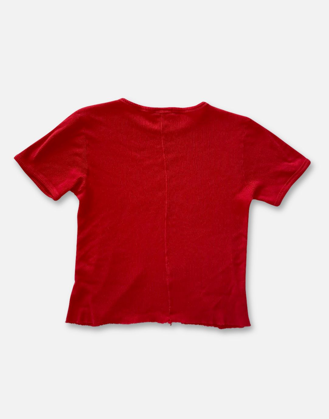 90s Ribbed Cap Sleeve Tee - Red Orange sold by Re/Done product image thumbnail 2