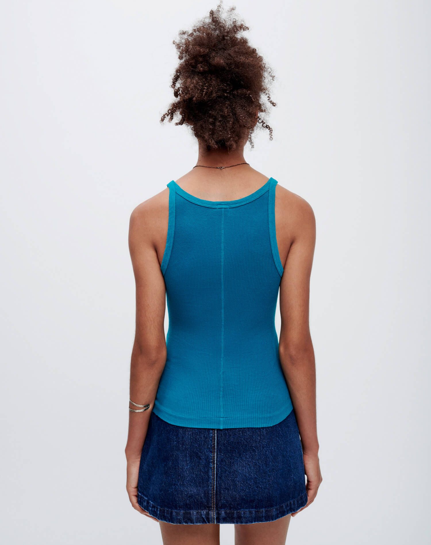 Ribbed Tank - Teal sold by Re/Done product image thumbnail 6