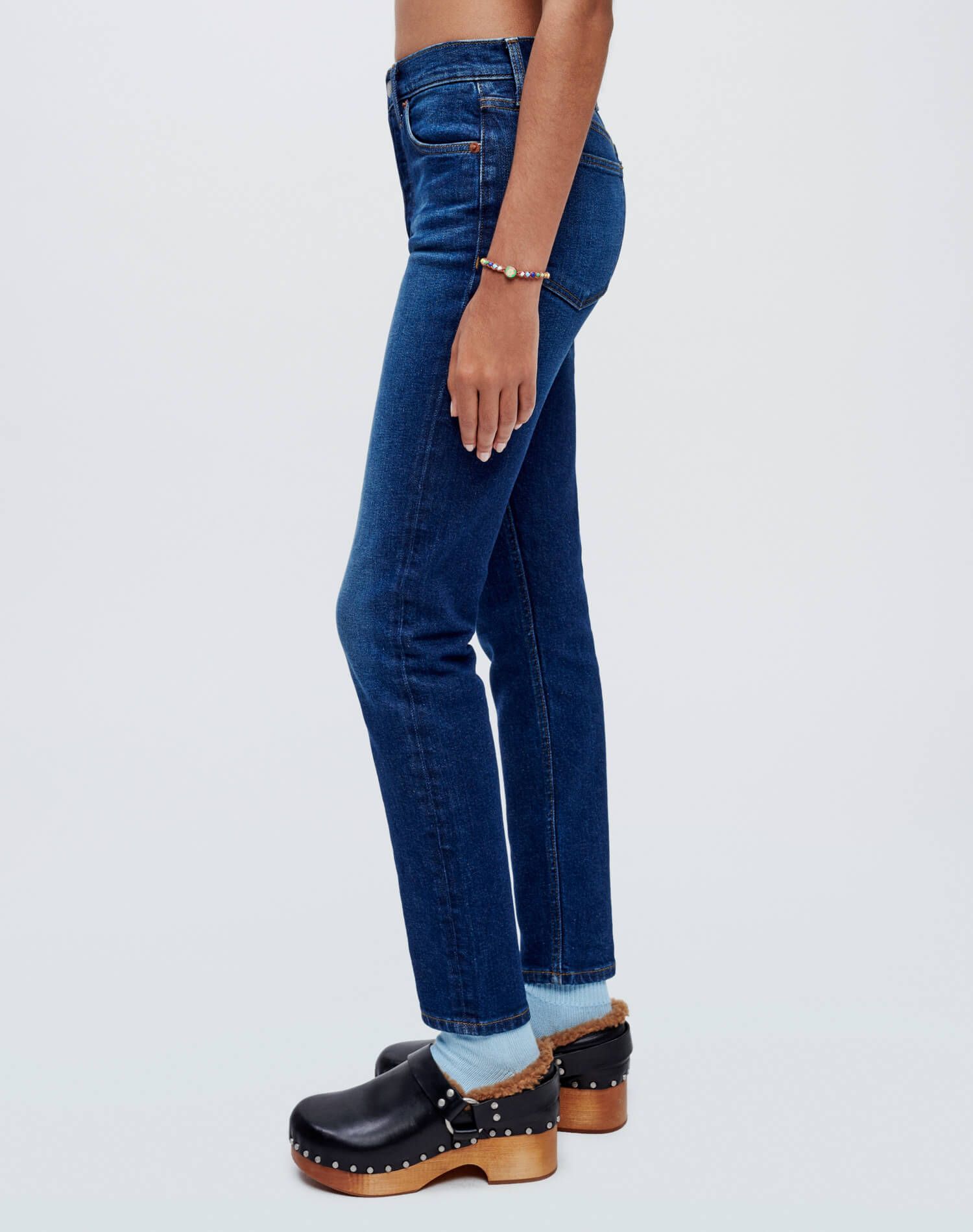 Comfort Stretch High Rise Ankle Crop - Deep Sapphire sold by Re/Done product image thumbnail 5